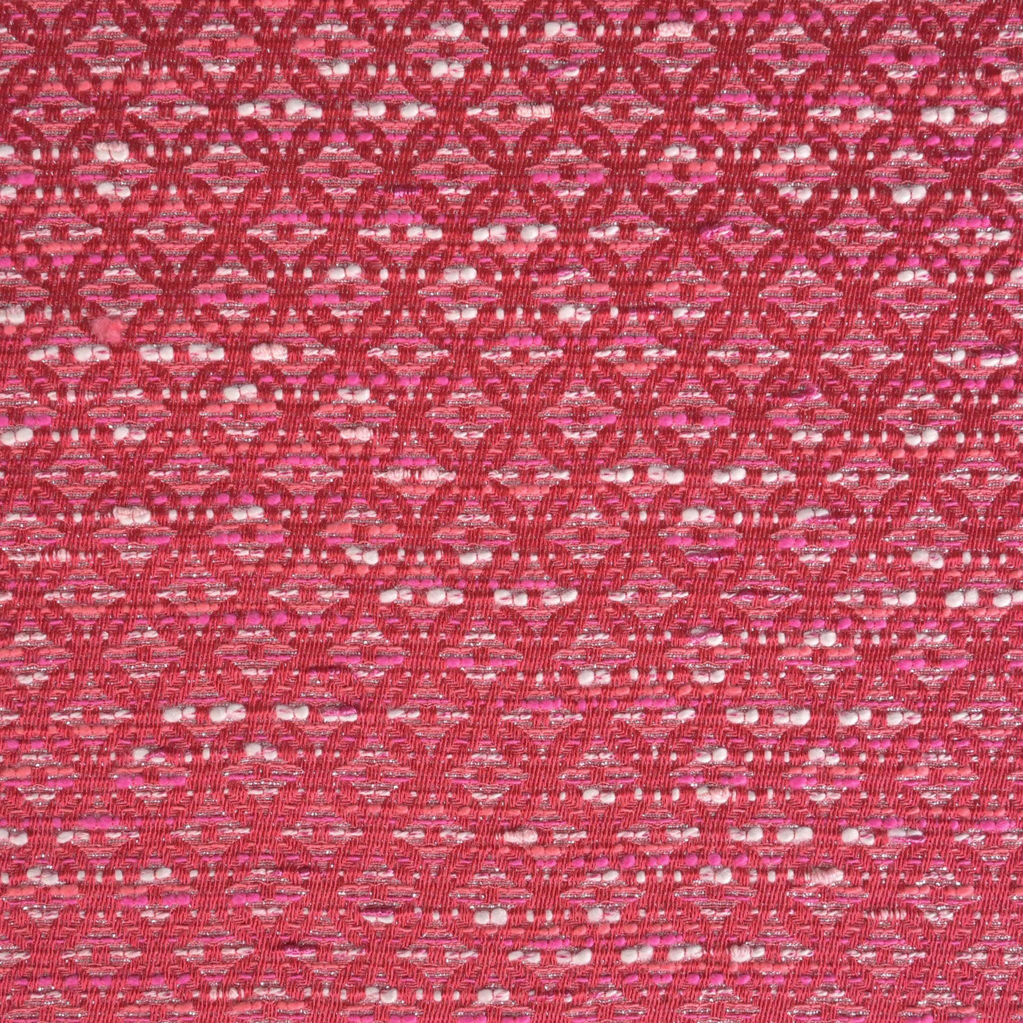 Red Geometric Jacquard Fabric 96915