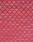 Red Geometric Jacquard Fabric 96915