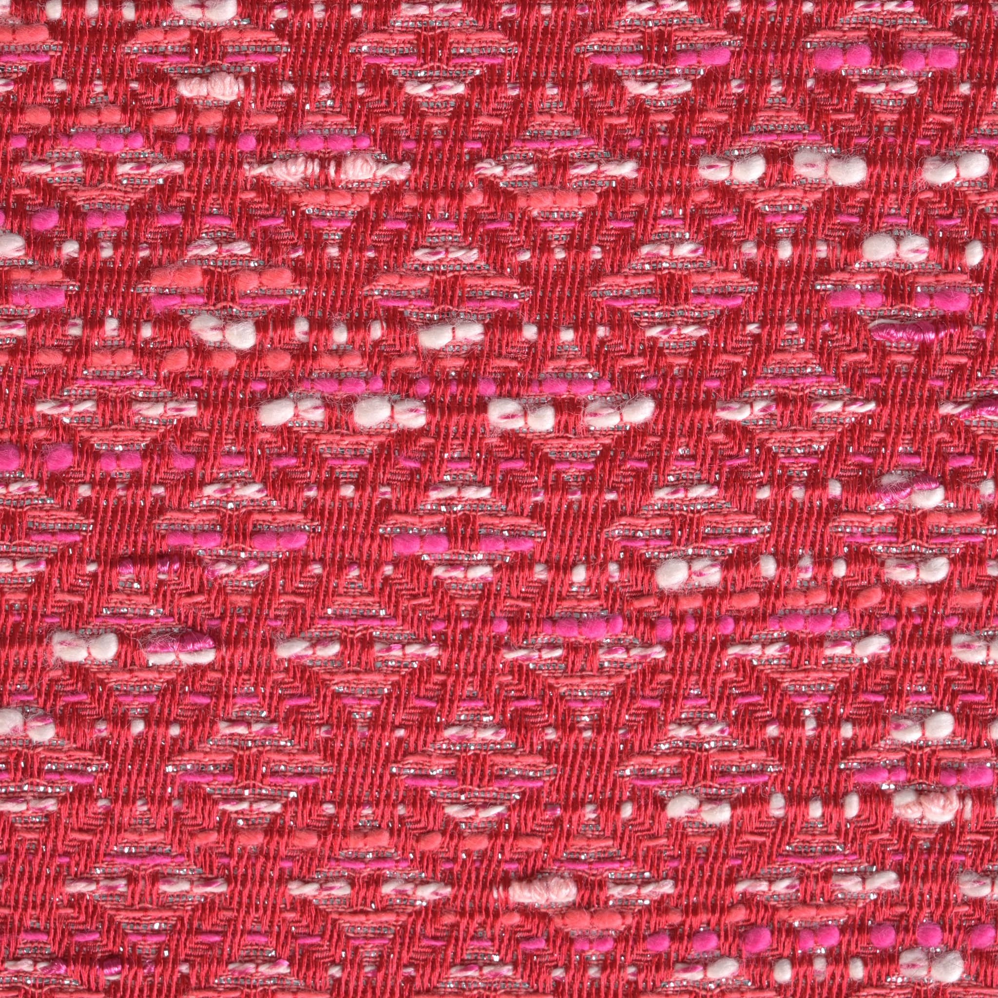 Red Geometric Jacquard Fabric 96915