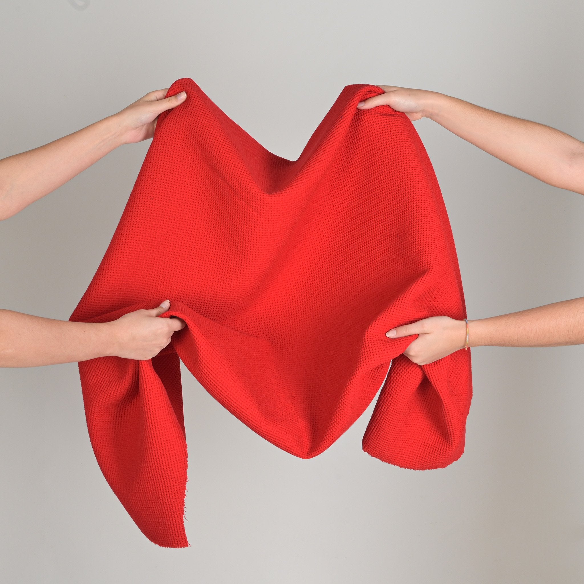 Red Honeycomb Fabric 1744