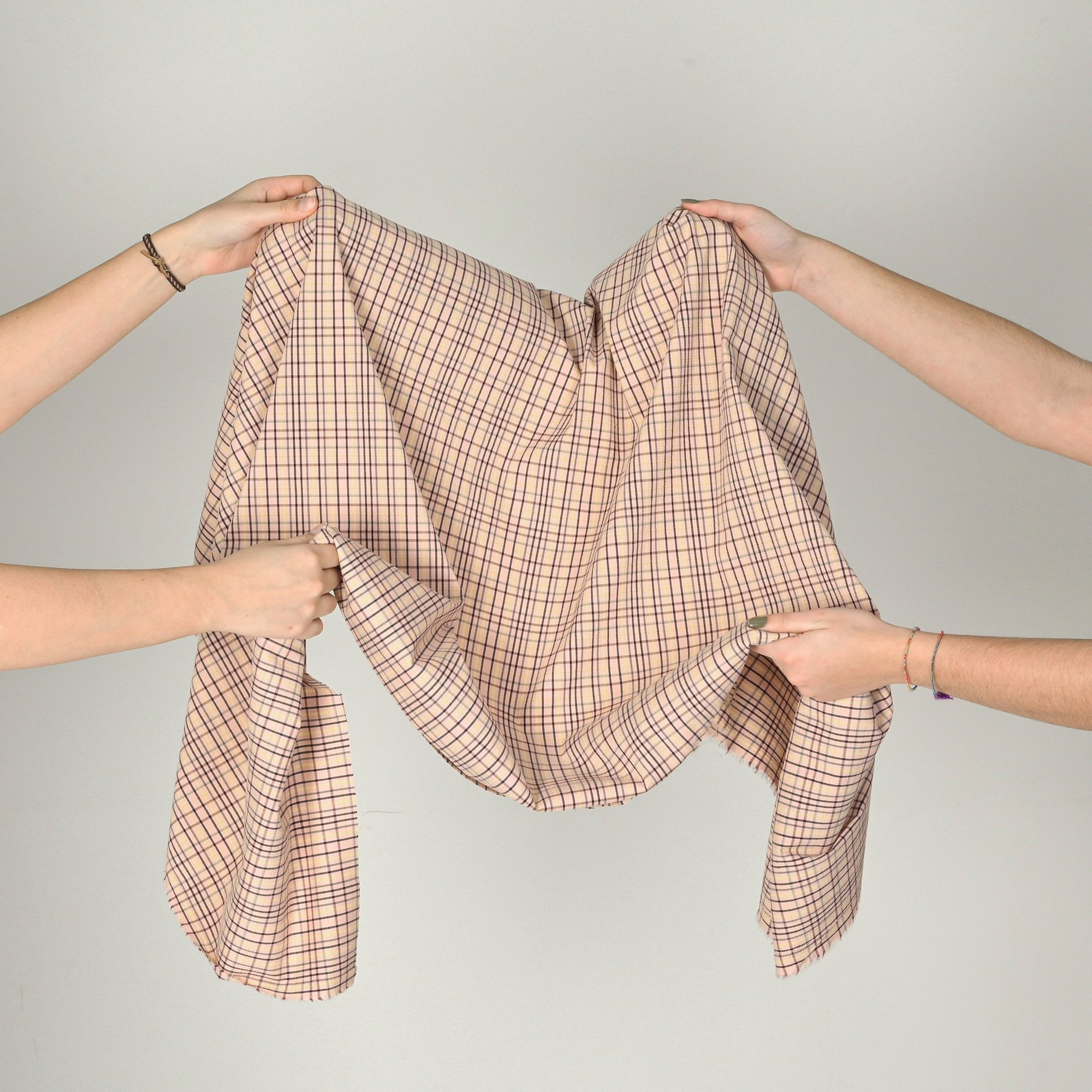 Rose Check Shirting Fabric 11139