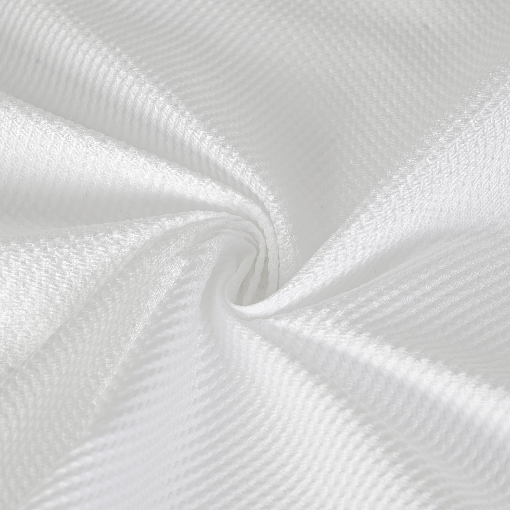 White Abstract Jacquard Fabric 97090