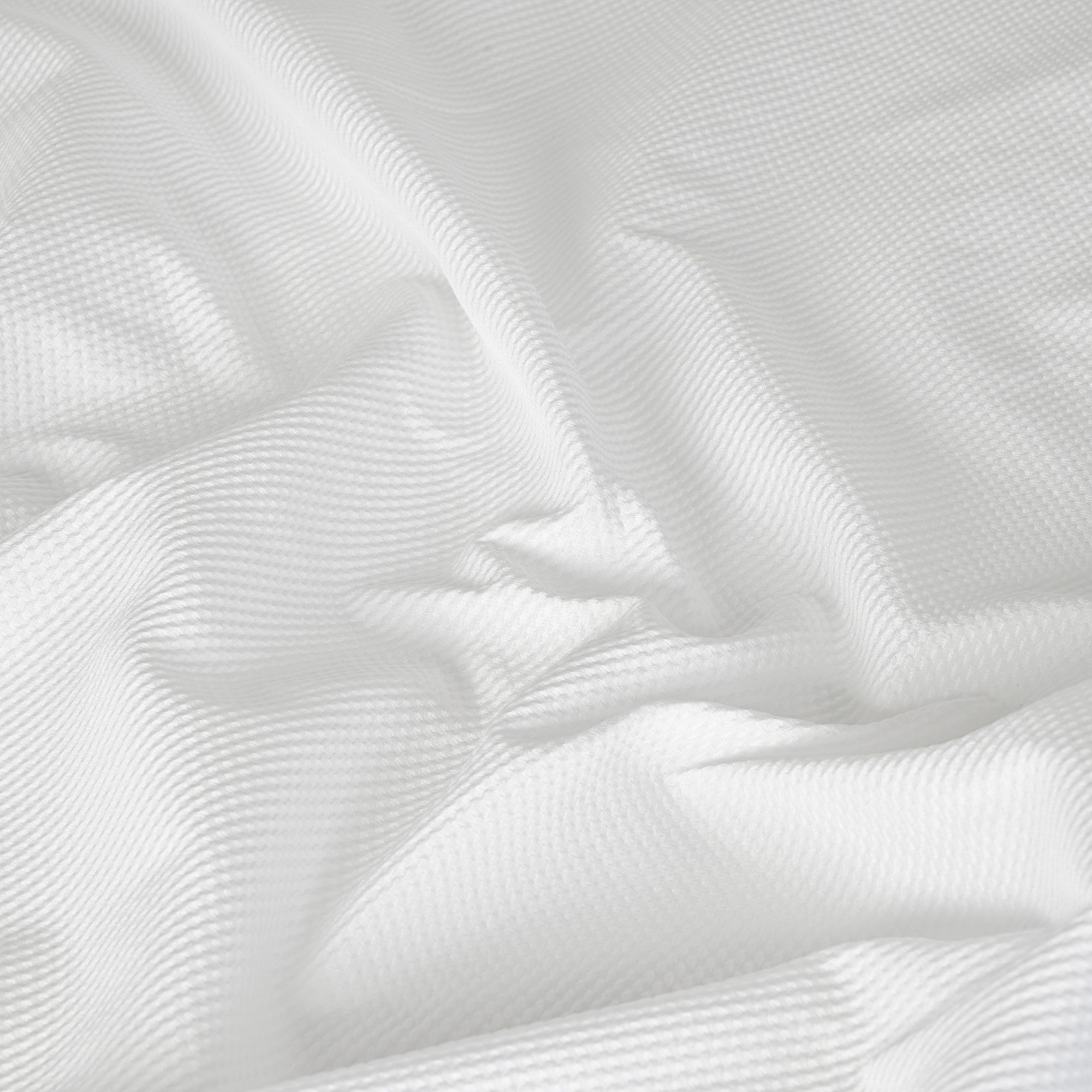 White Abstract Jacquard Fabric 97090