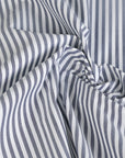 White & Blue Poplin Fabric 98933