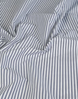 White & Blue Poplin Fabric 98933