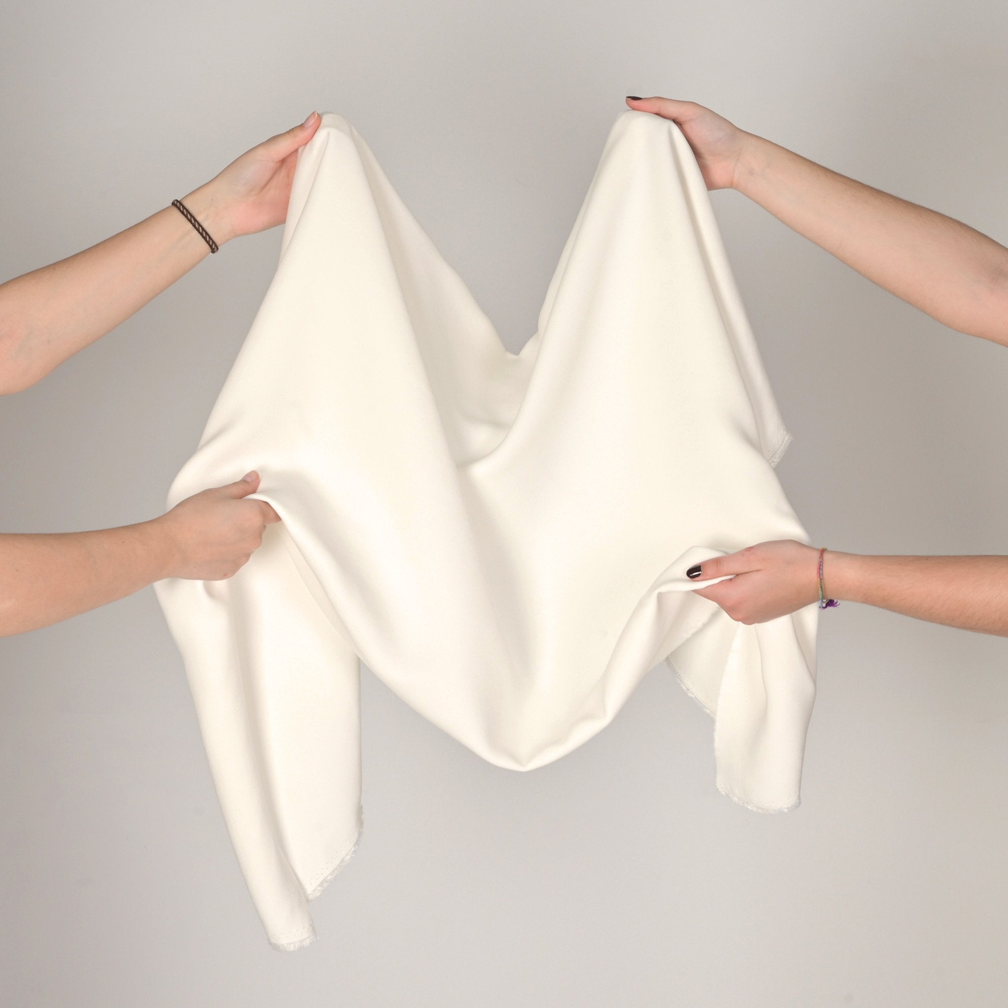 White Double Weave Crepe Fabric 2687