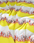 White Flame Print Jersey Fabric 6833