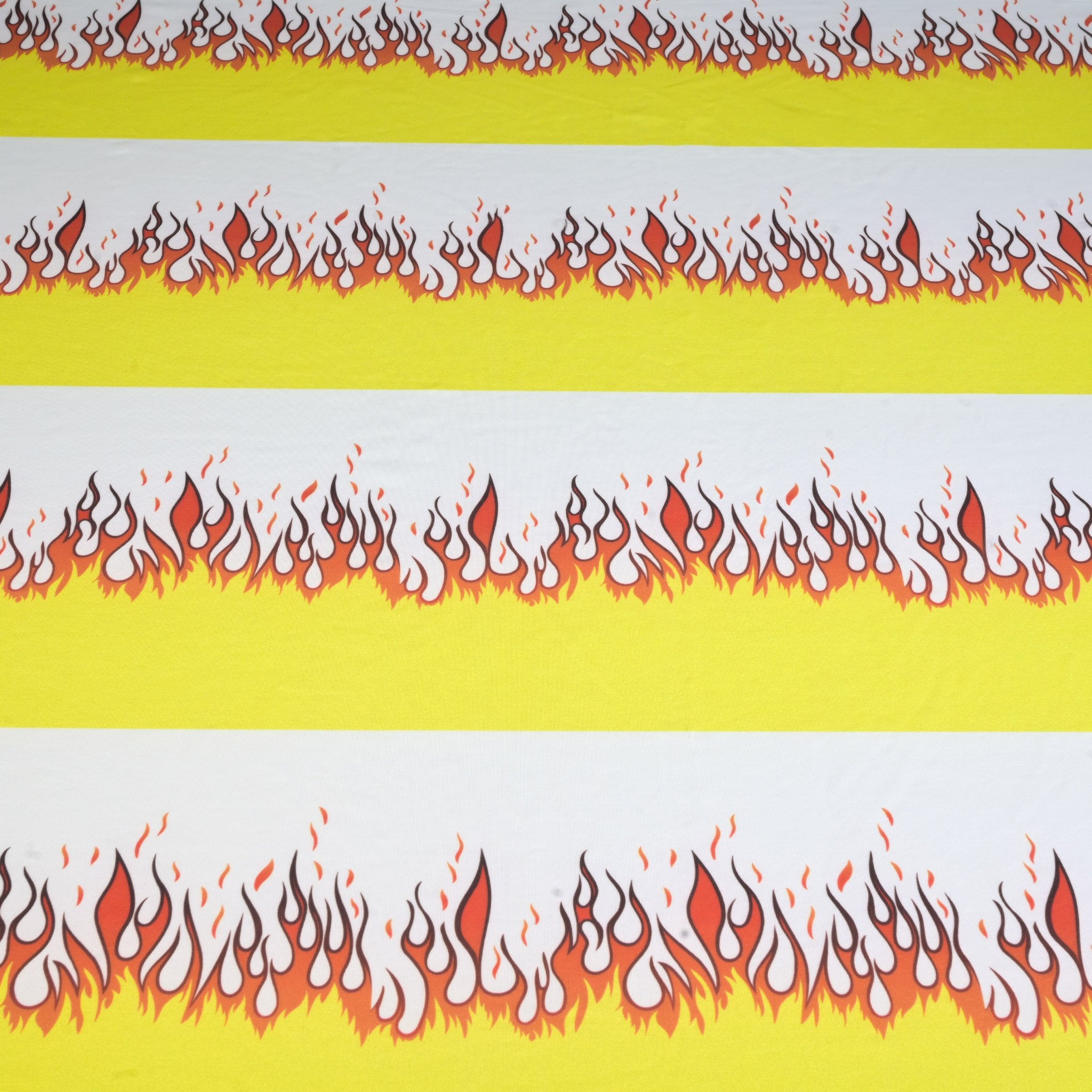 White Flame Print Jersey Fabric 6833