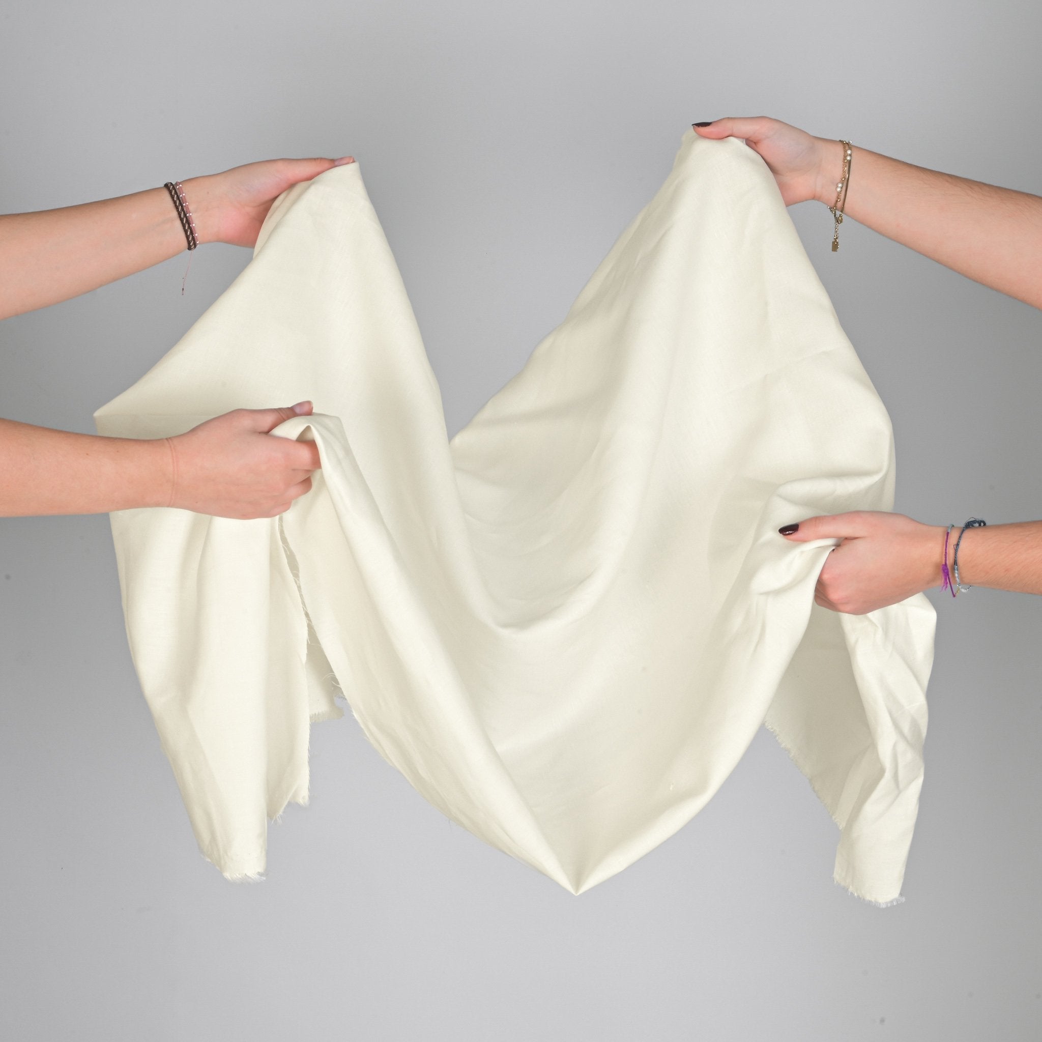 White Linen Shirting Fabric 2863