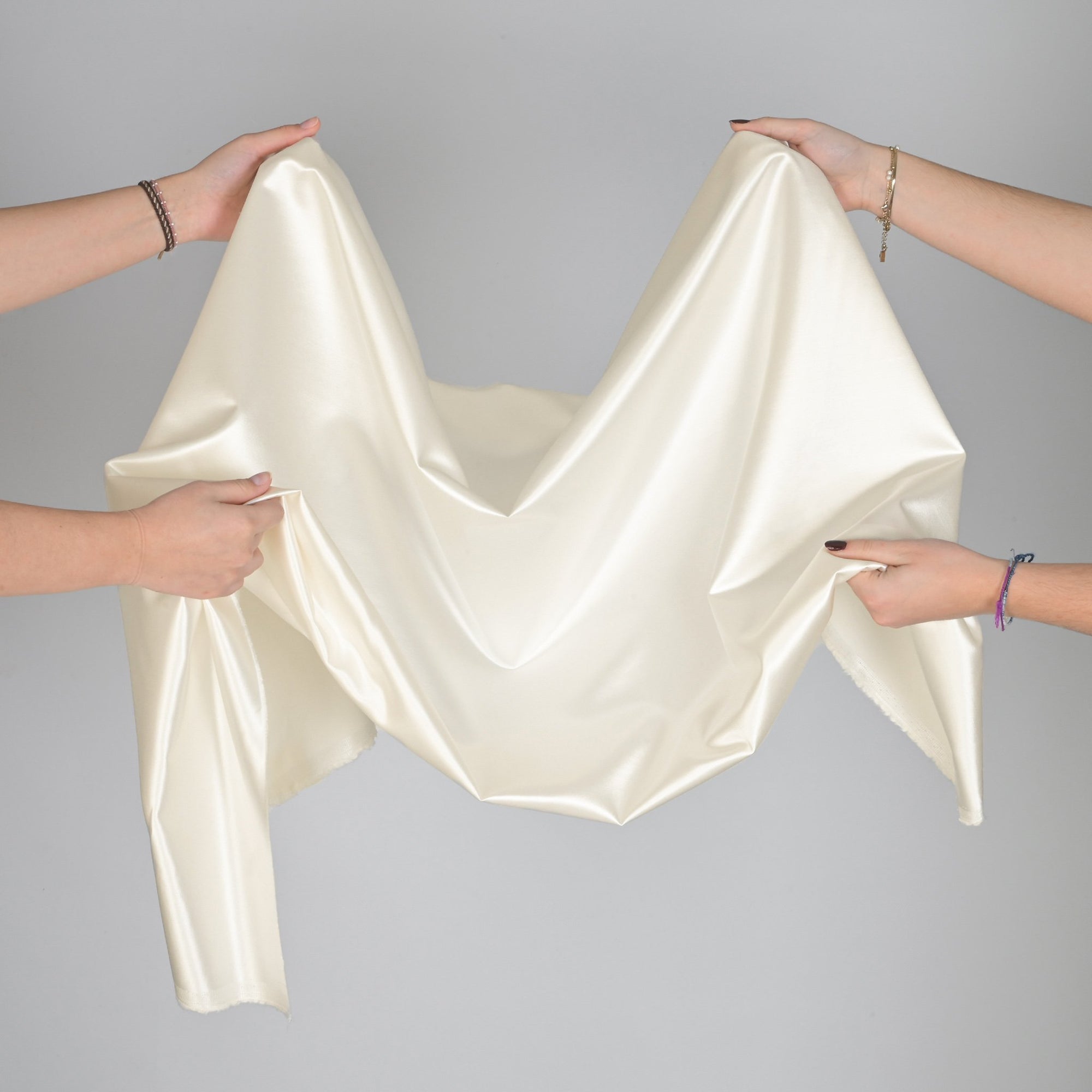 White Satin Fabric 400