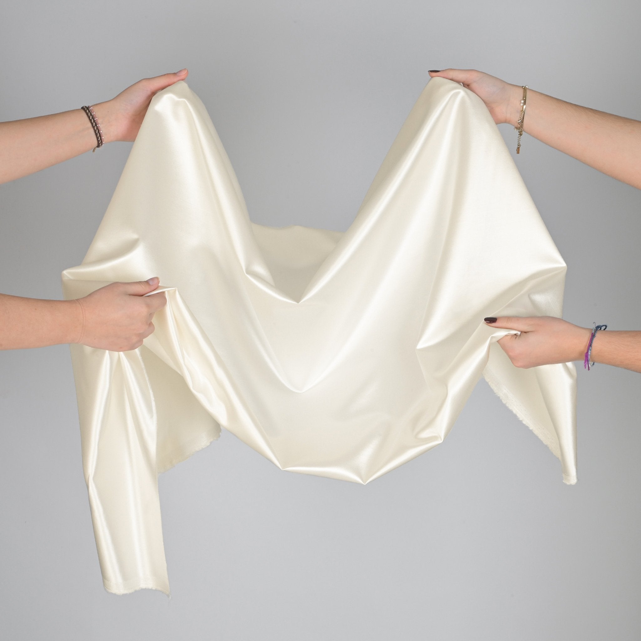 White Satin Fabric 400