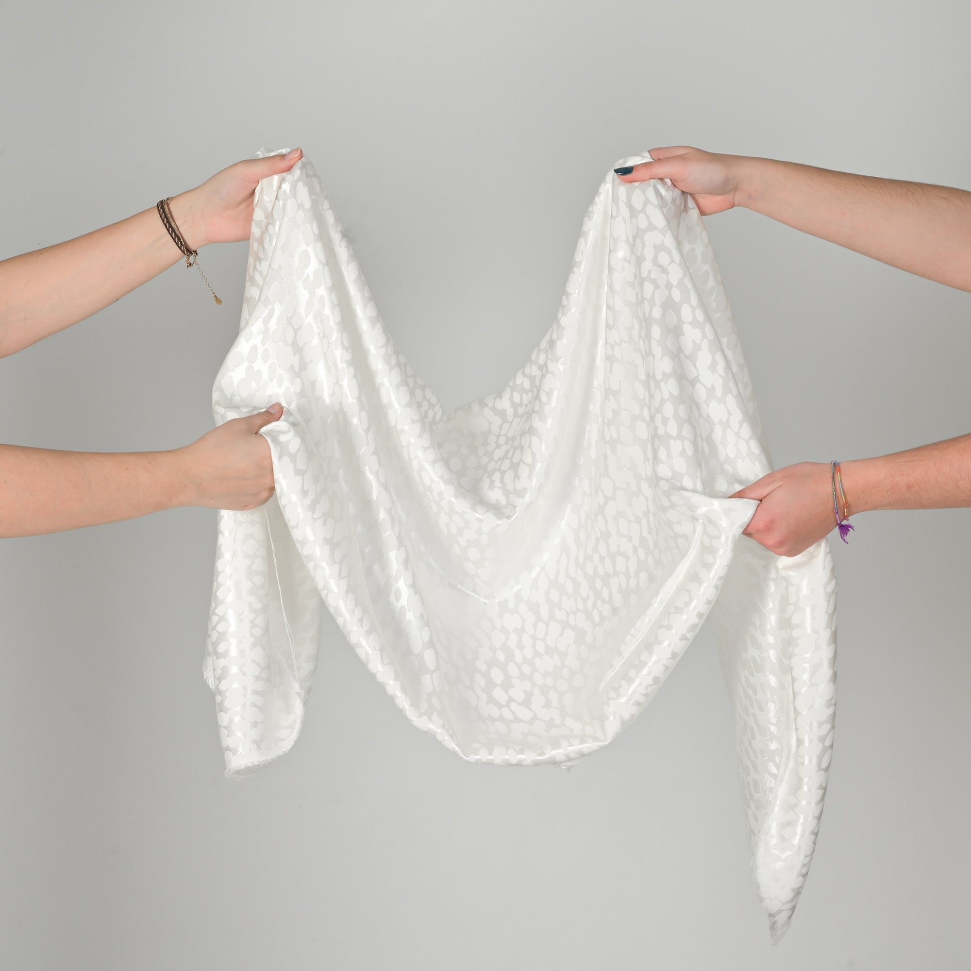 White Satin Fabric 8495