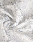 White Shiny Jacquard Fabric 3598