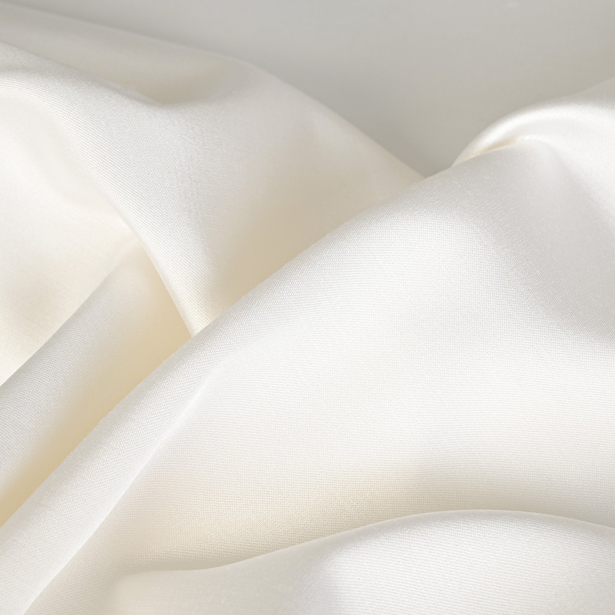 White Stretch Satin Fabric 5211