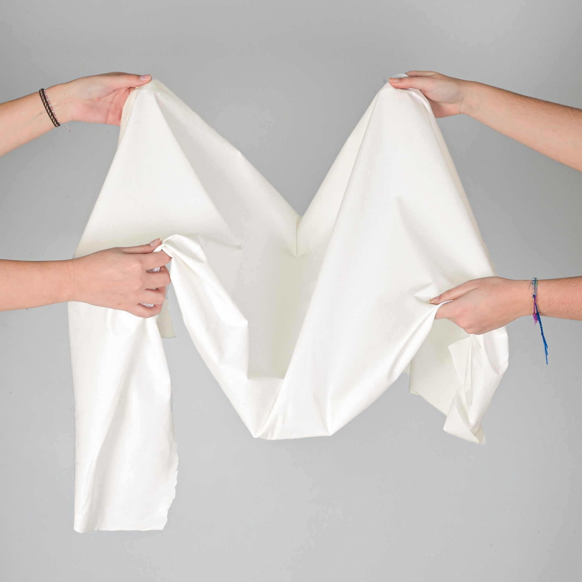 White Stretchy Poplin Fabric 8232
