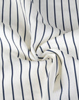White Striped Linen Fabric 96080