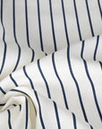White Striped Linen Fabric 96080