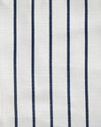 White Striped Linen Fabric 96080