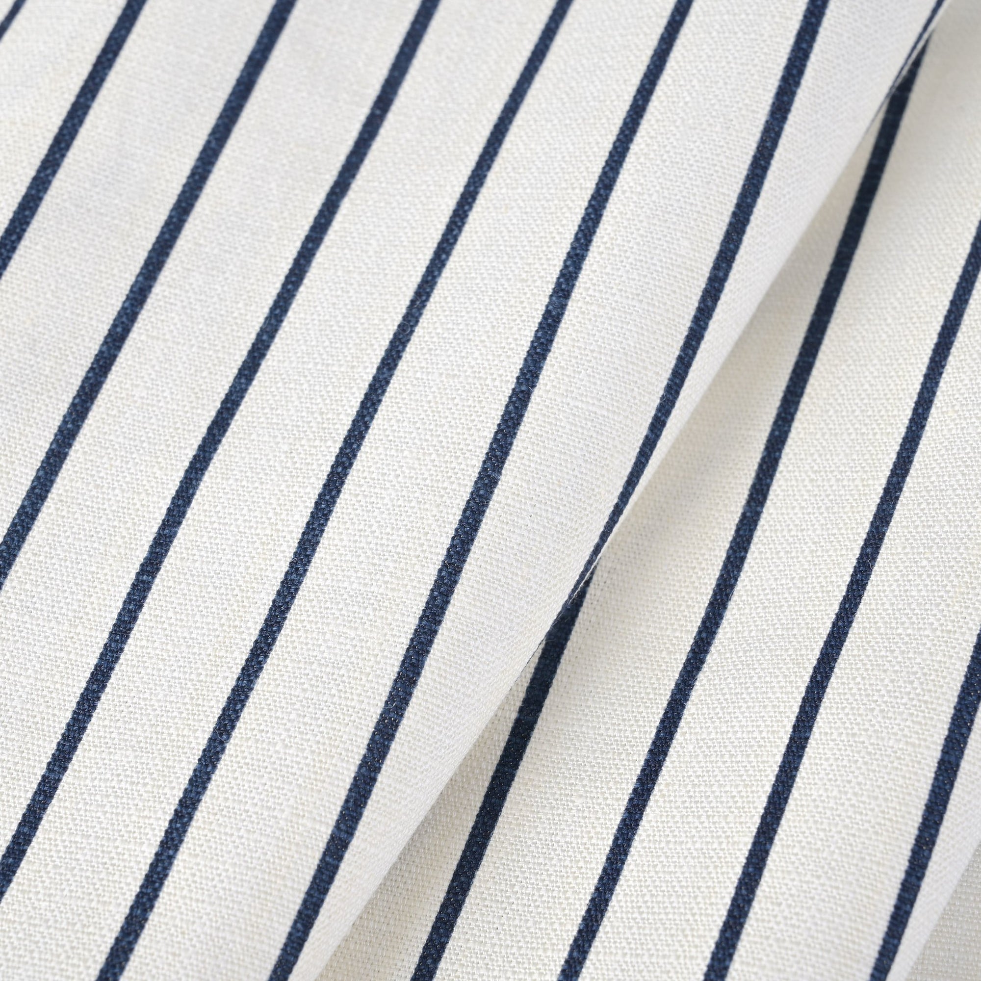 White Striped Linen Fabric 96080