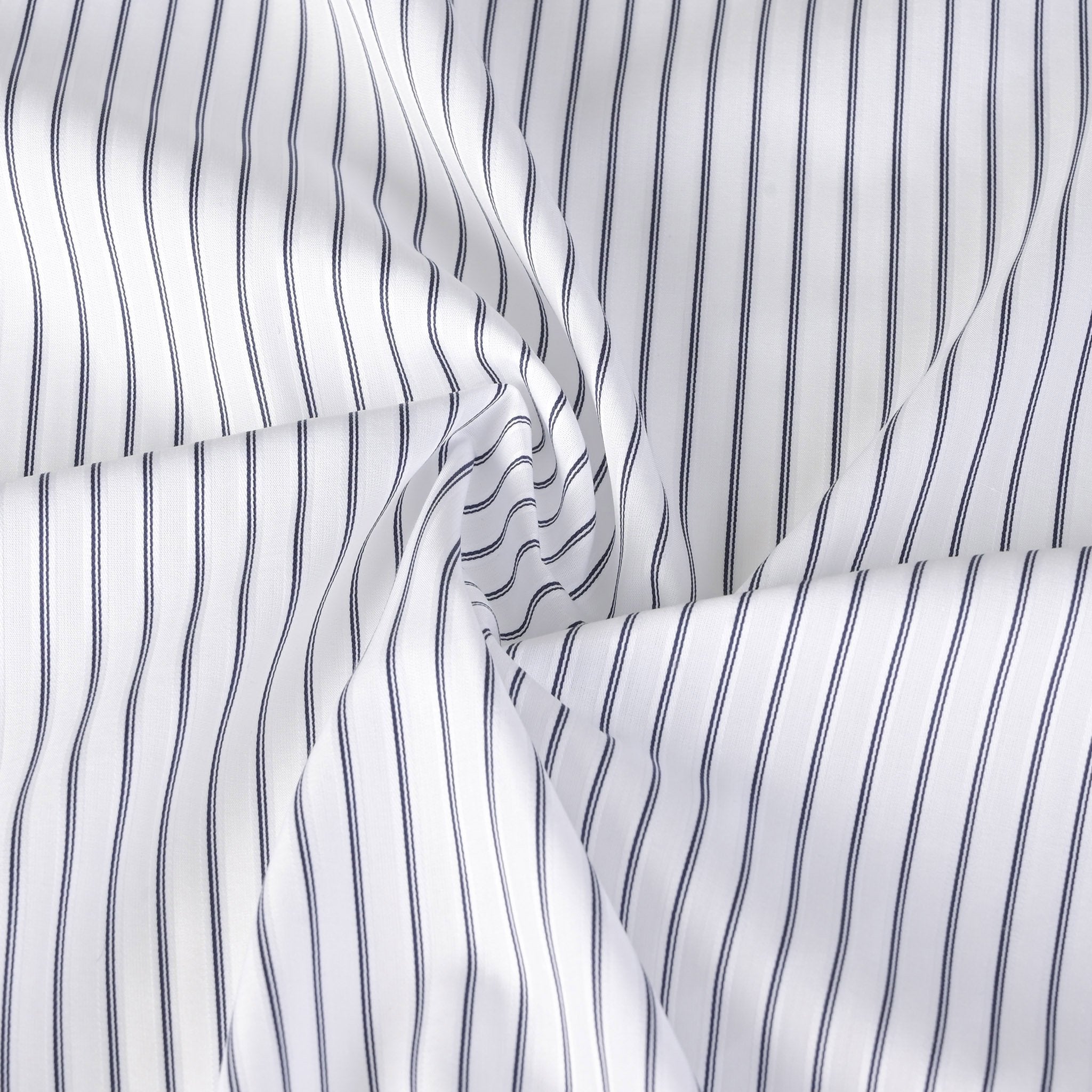 White Striped Shirting Fabric 2922