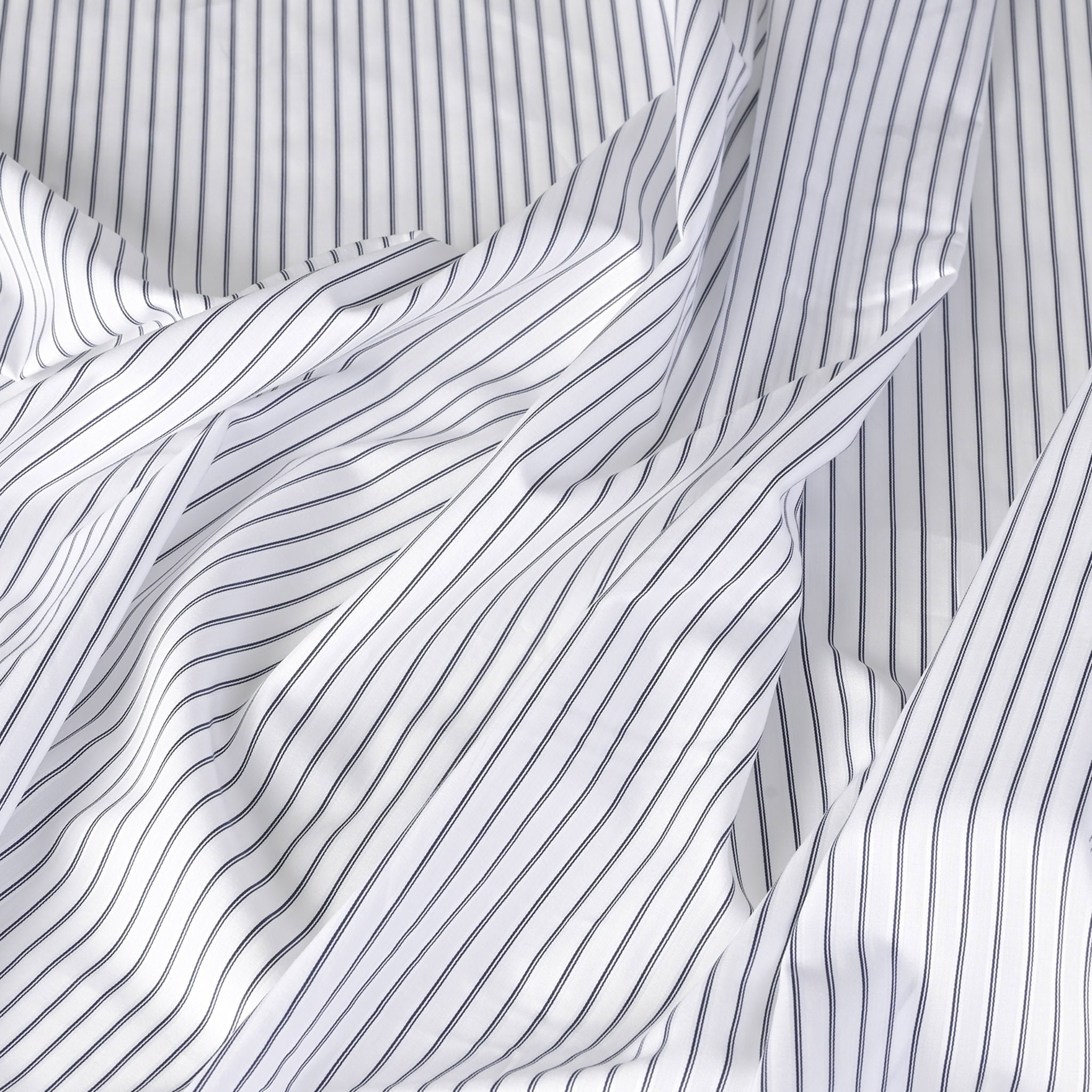 White Striped Shirting Fabric 2922