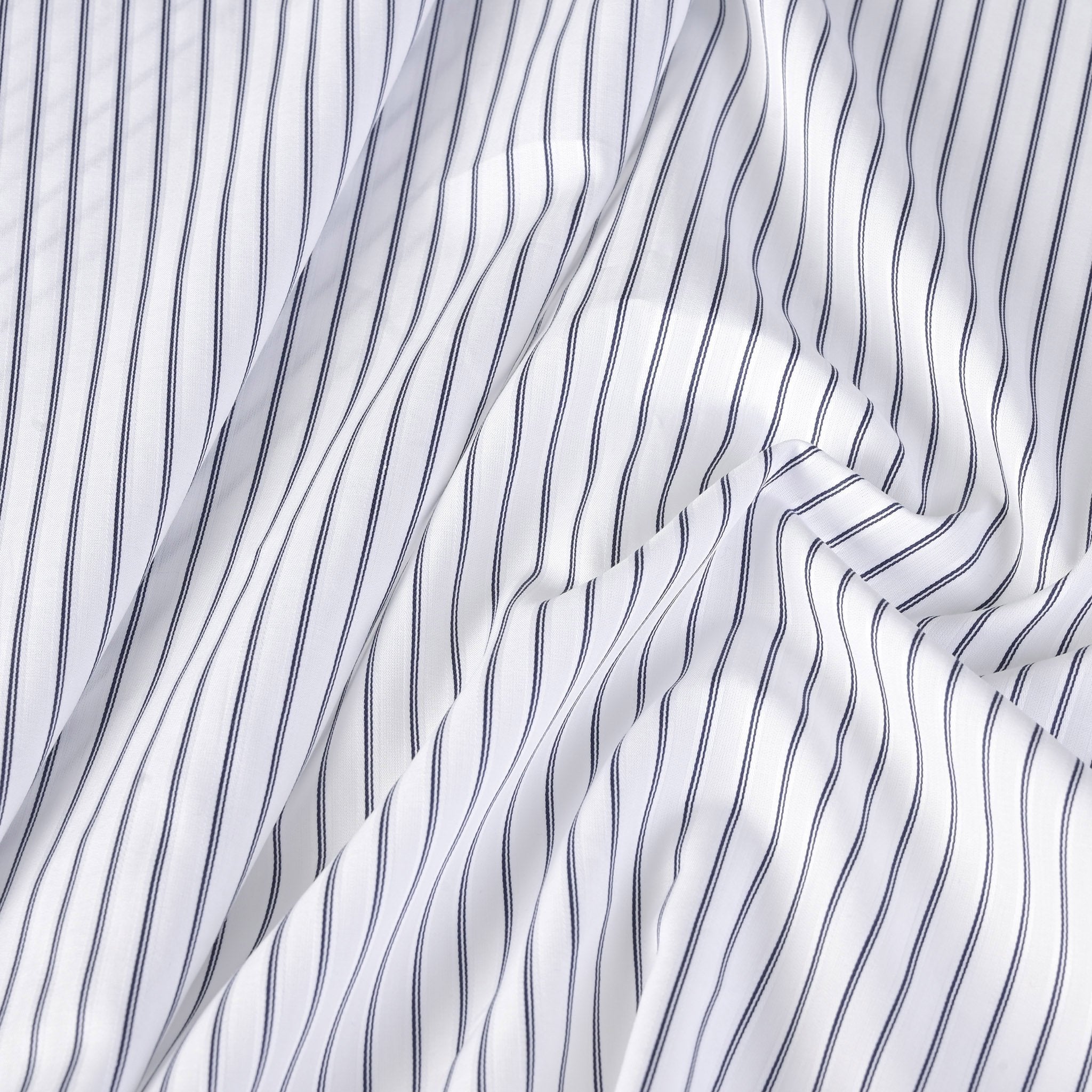 White Striped Shirting Fabric 2922