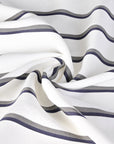White Striped Shirting Fabric 3187