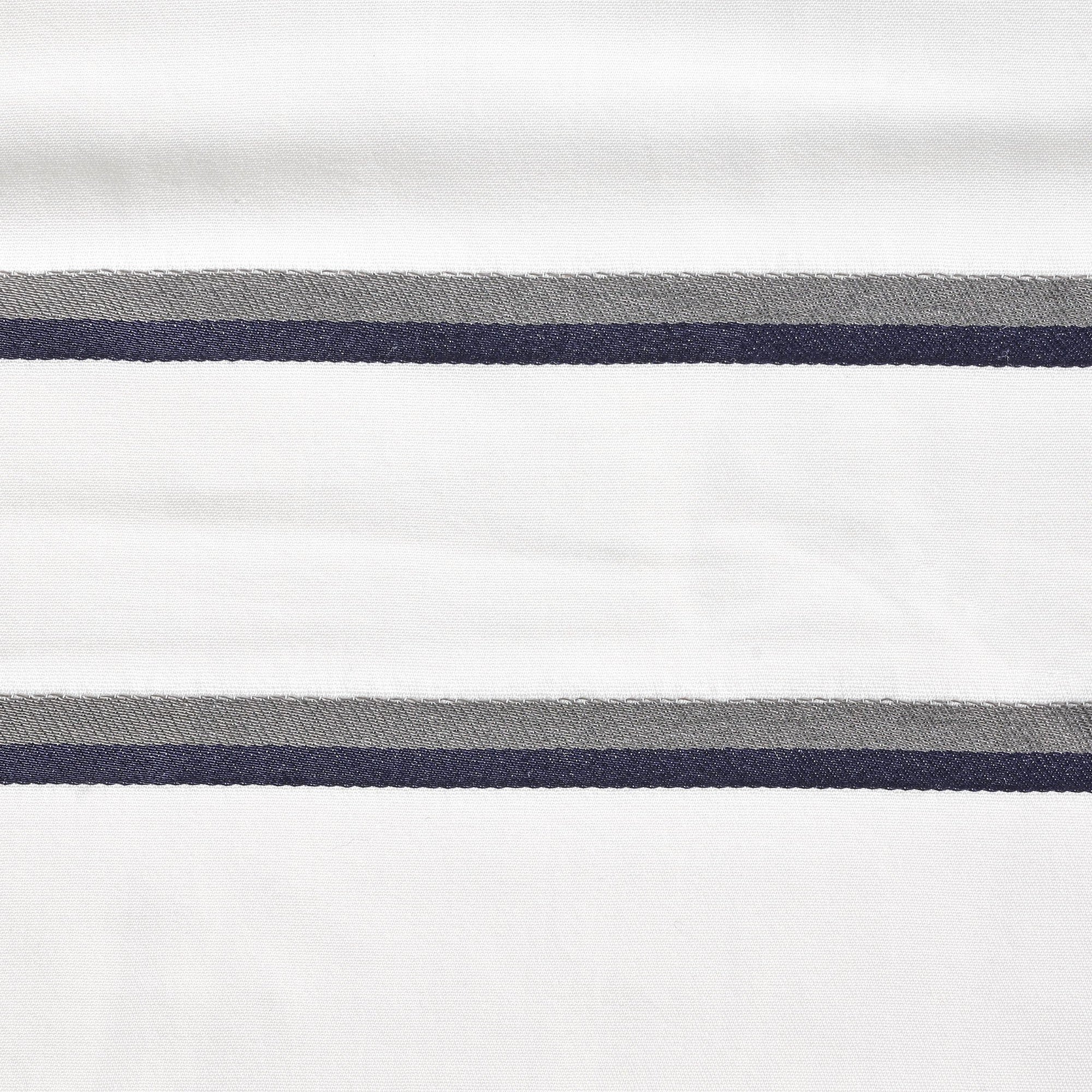 White Striped Shirting Fabric 3187