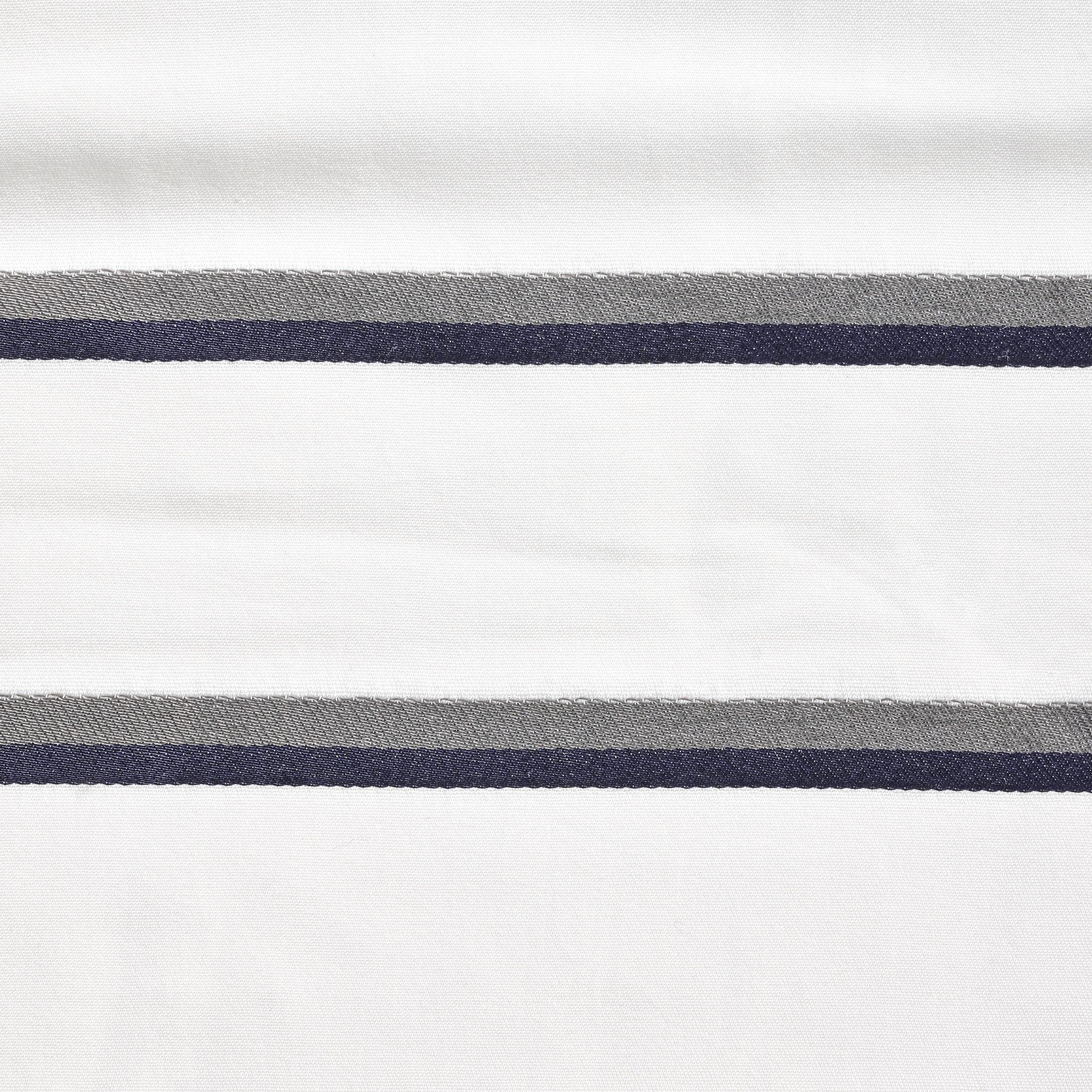 White Striped Shirting Fabric 3187