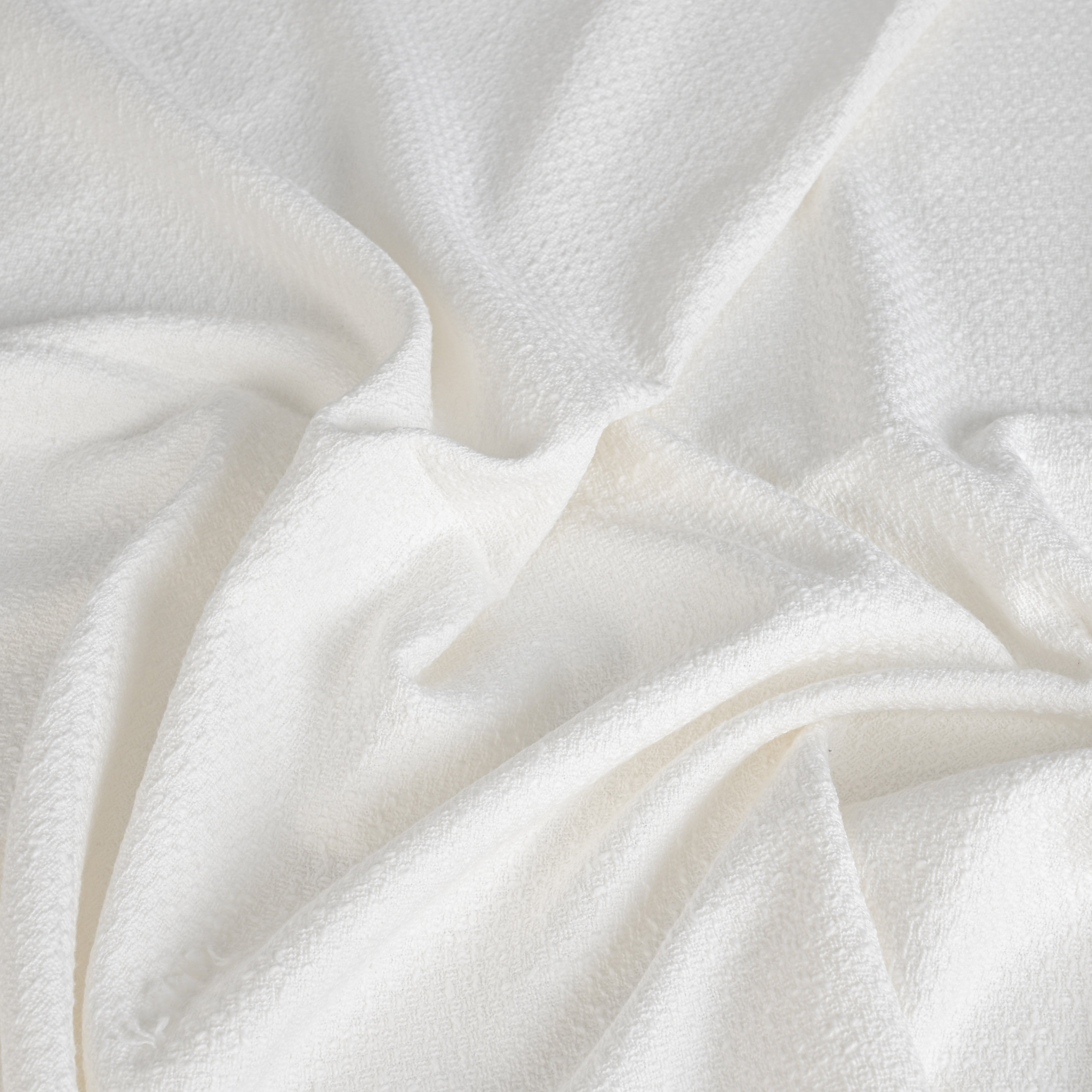 White Tweed Fabric 8915