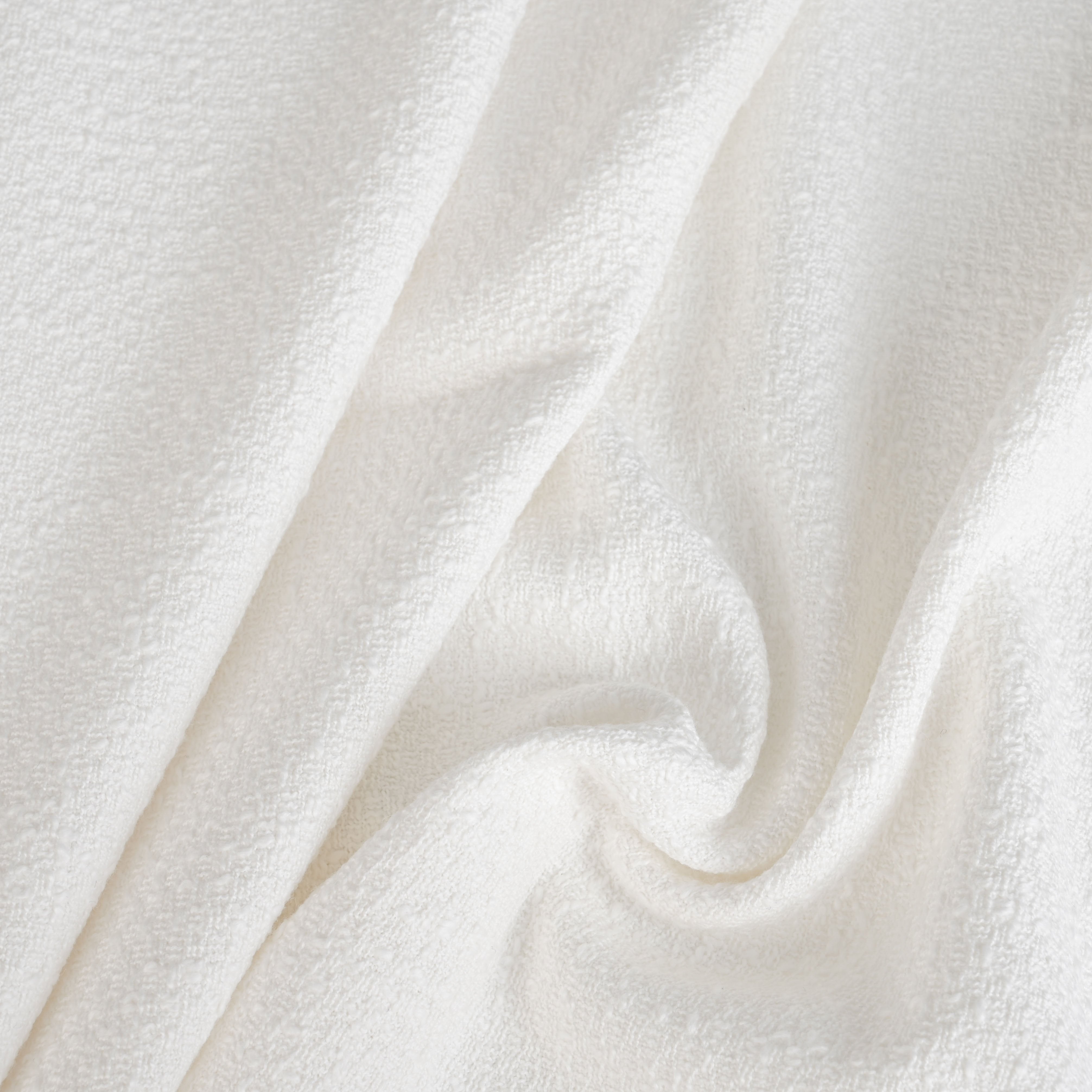 White Tweed Fabric 8915