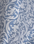 White and Blue Jacquard Fabric 96902