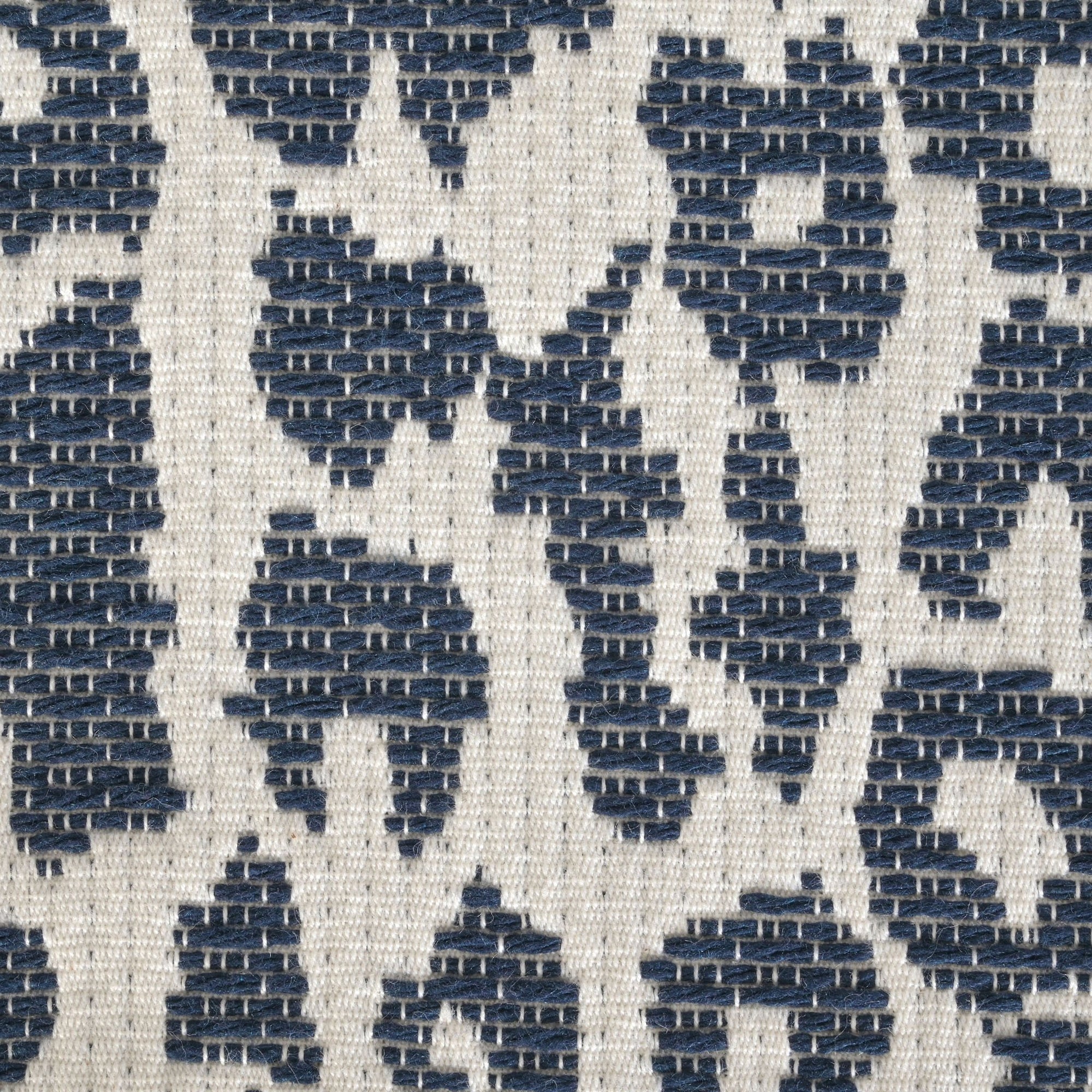 White and Navy Coating Fabric 80053