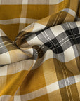 Yellow Check Suiting Fabric 6489