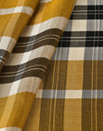 Yellow Check Suiting Fabric 6489