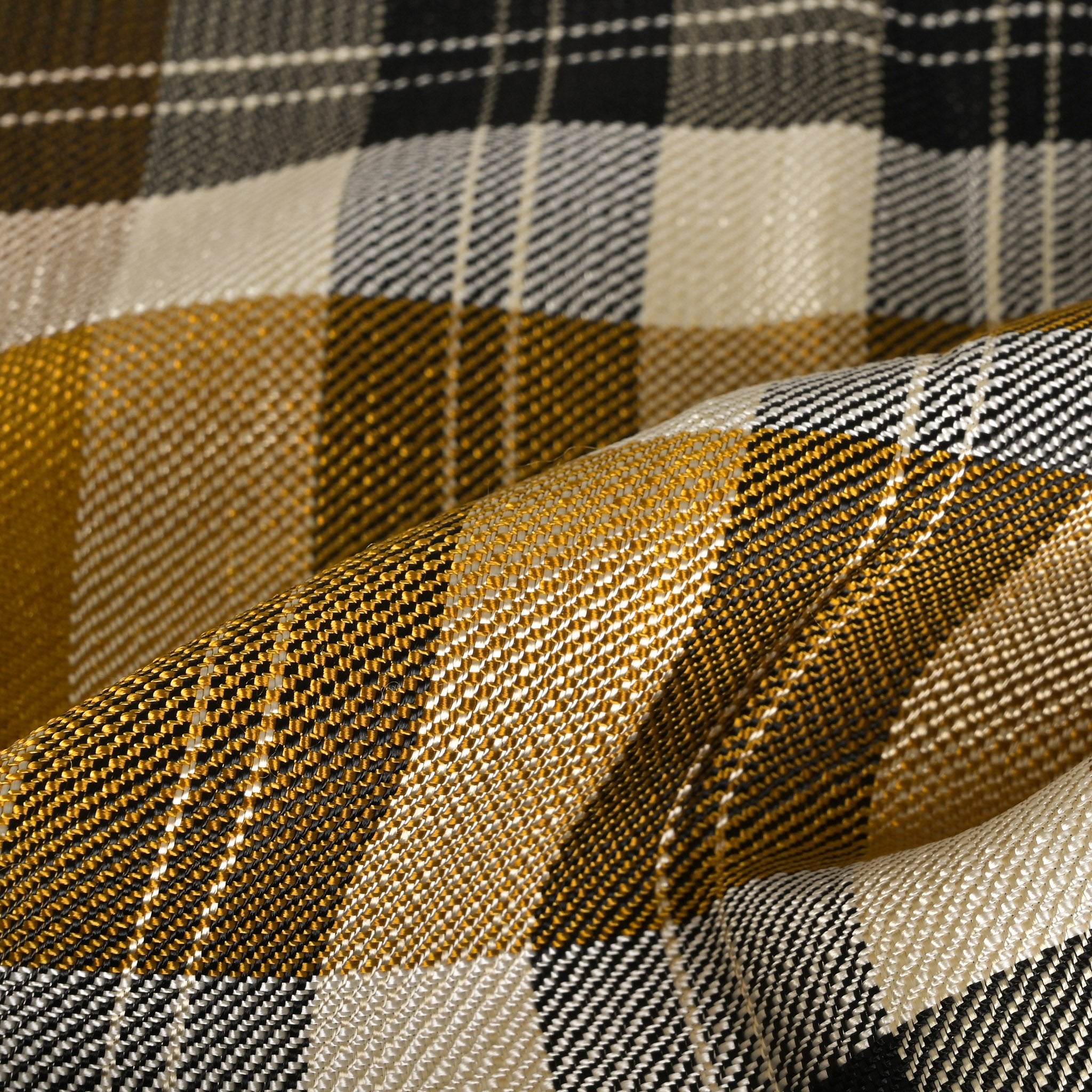 Yellow Check Suiting Fabric 6489