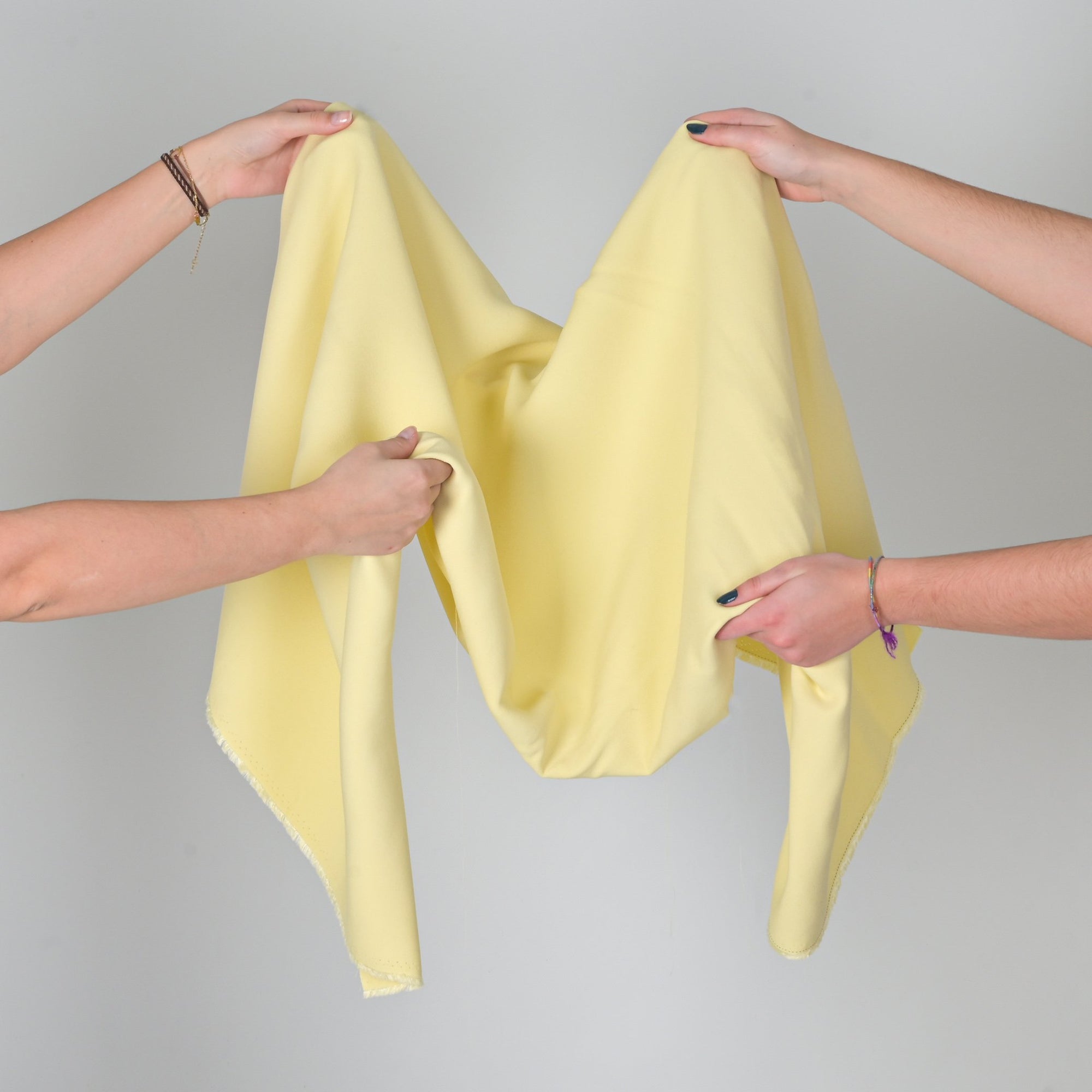 Yellow Double Weave Crepe Fabric 2689