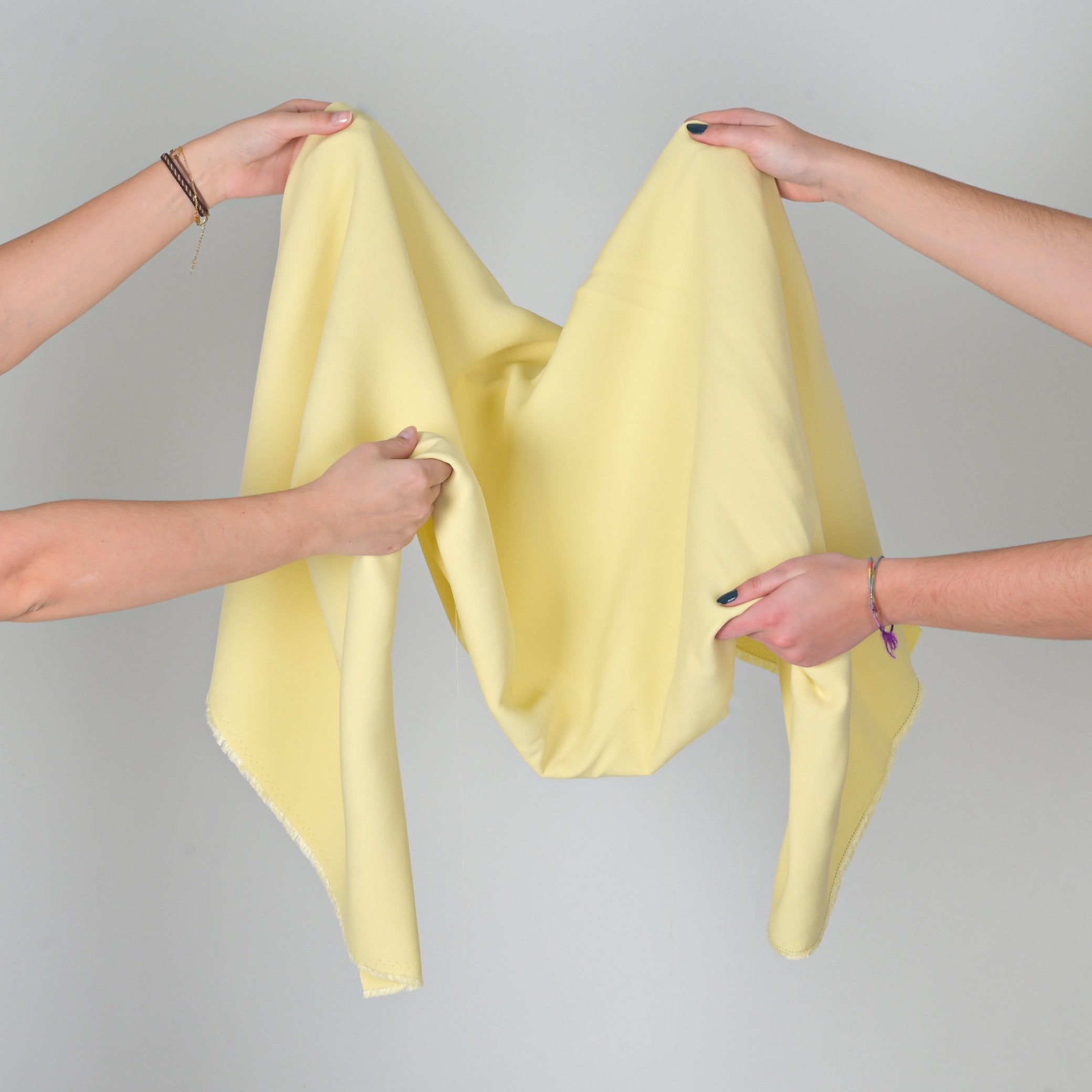 Yellow Double Weave Crepe Fabric 2689
