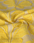 Yellow Floral Jacquard Fabric 2209