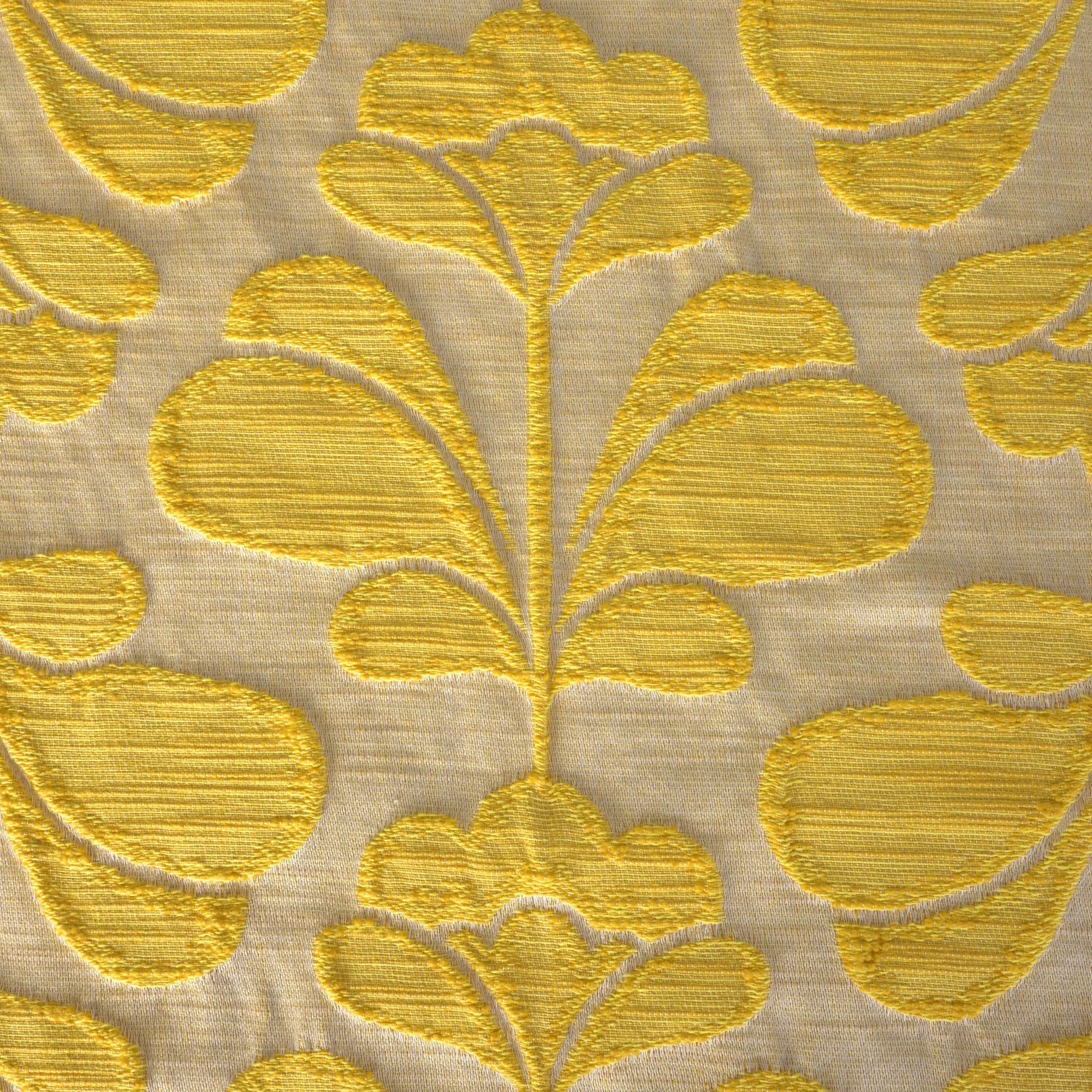 Yellow Floral Jacquard Fabric 2209