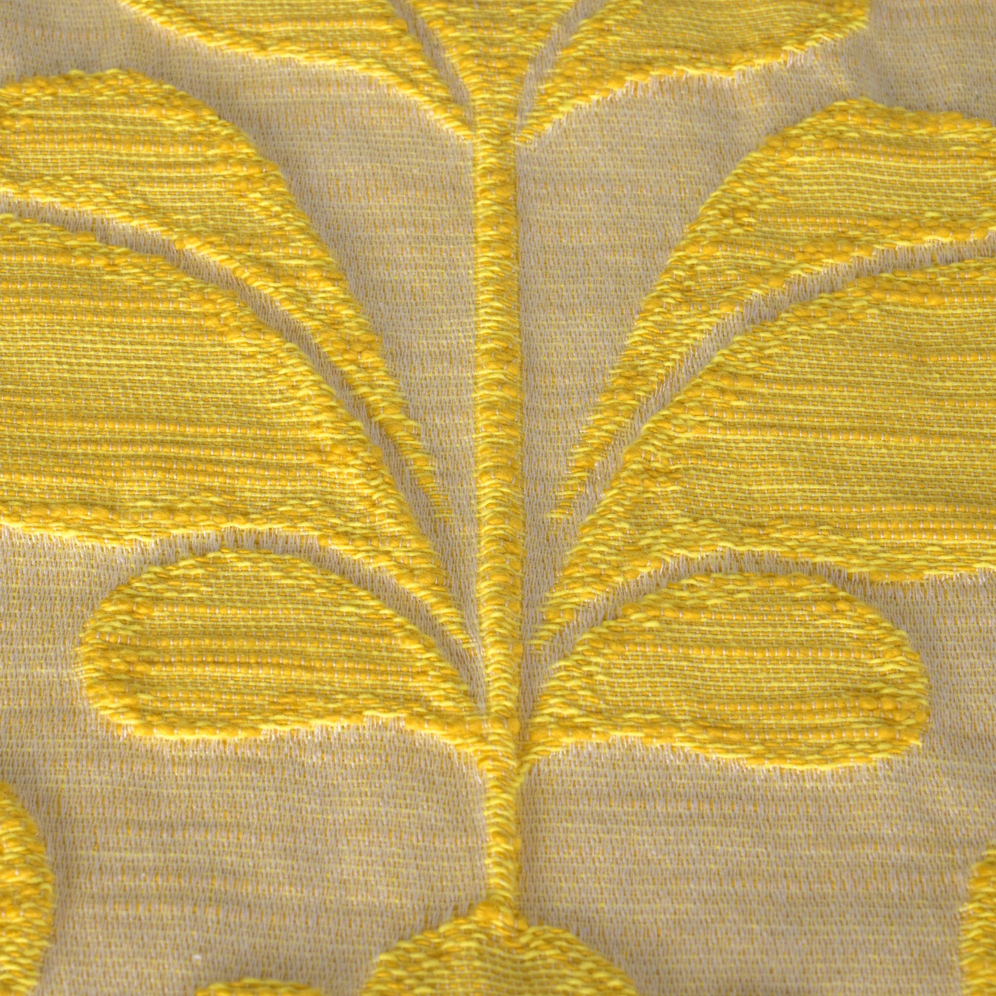 Yellow Floral Jacquard Fabric 2209