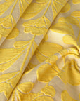 Yellow Floral Jacquard Fabric 2209