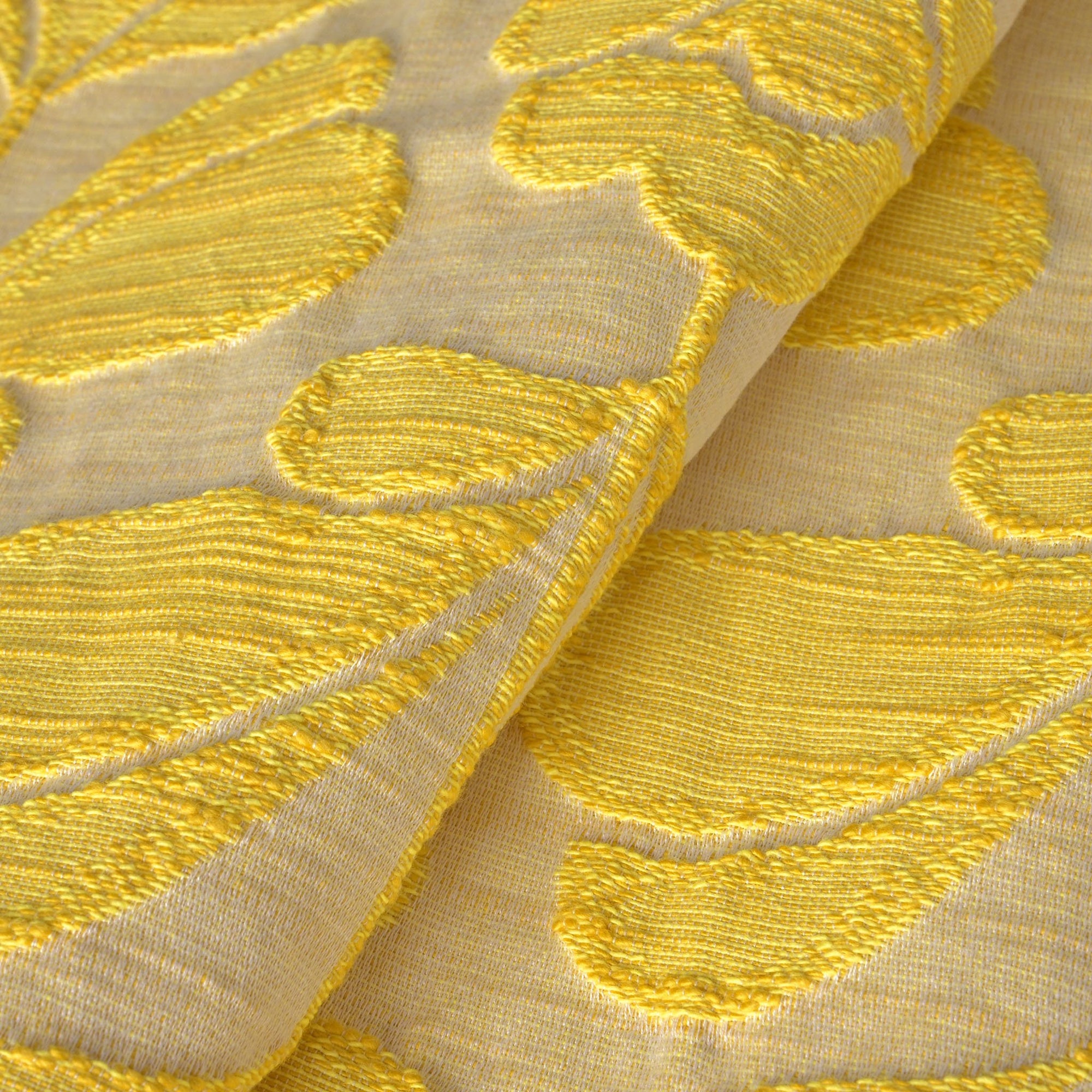 Yellow Floral Jacquard Fabric 2209
