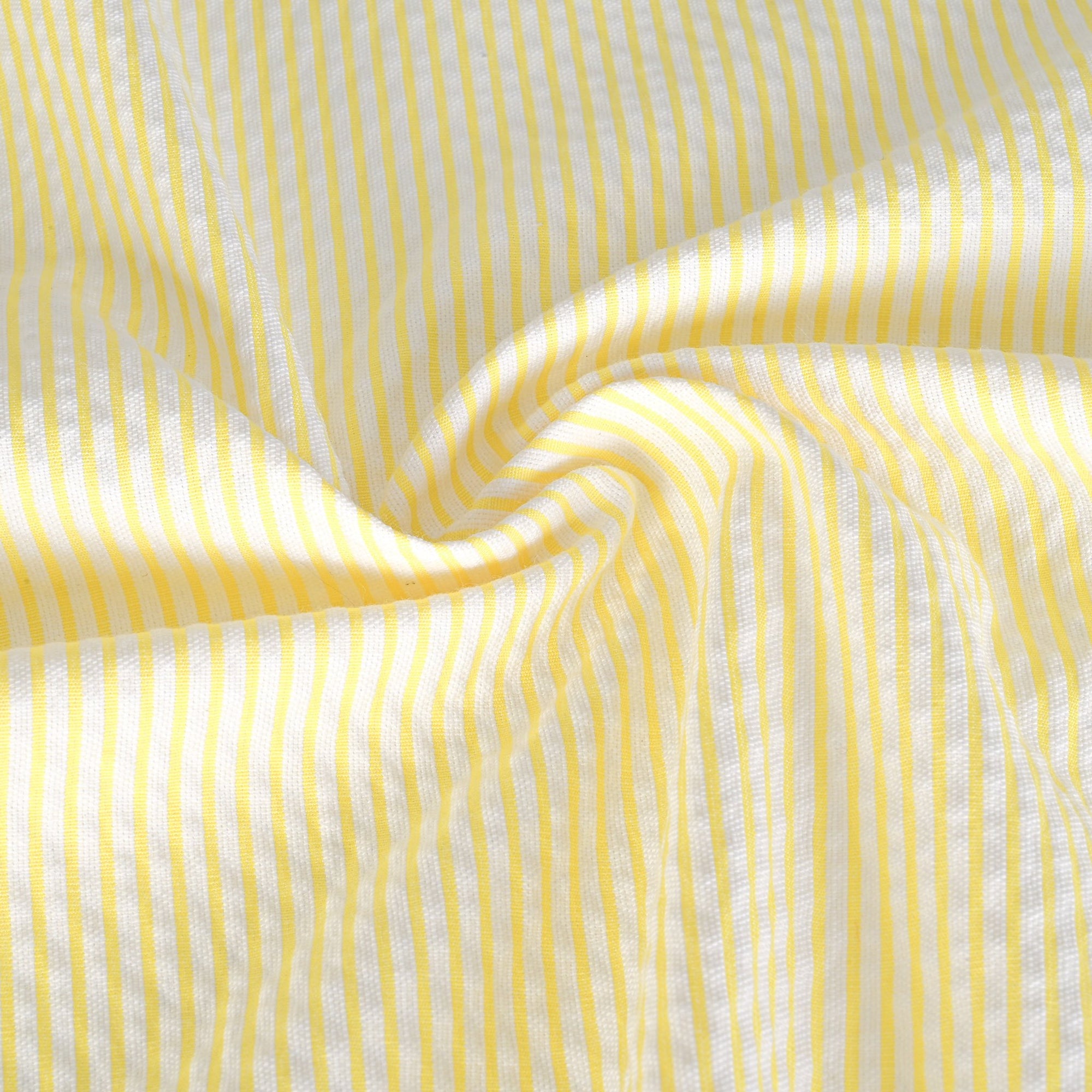 Yellow Striped Shirting Fabric 80158