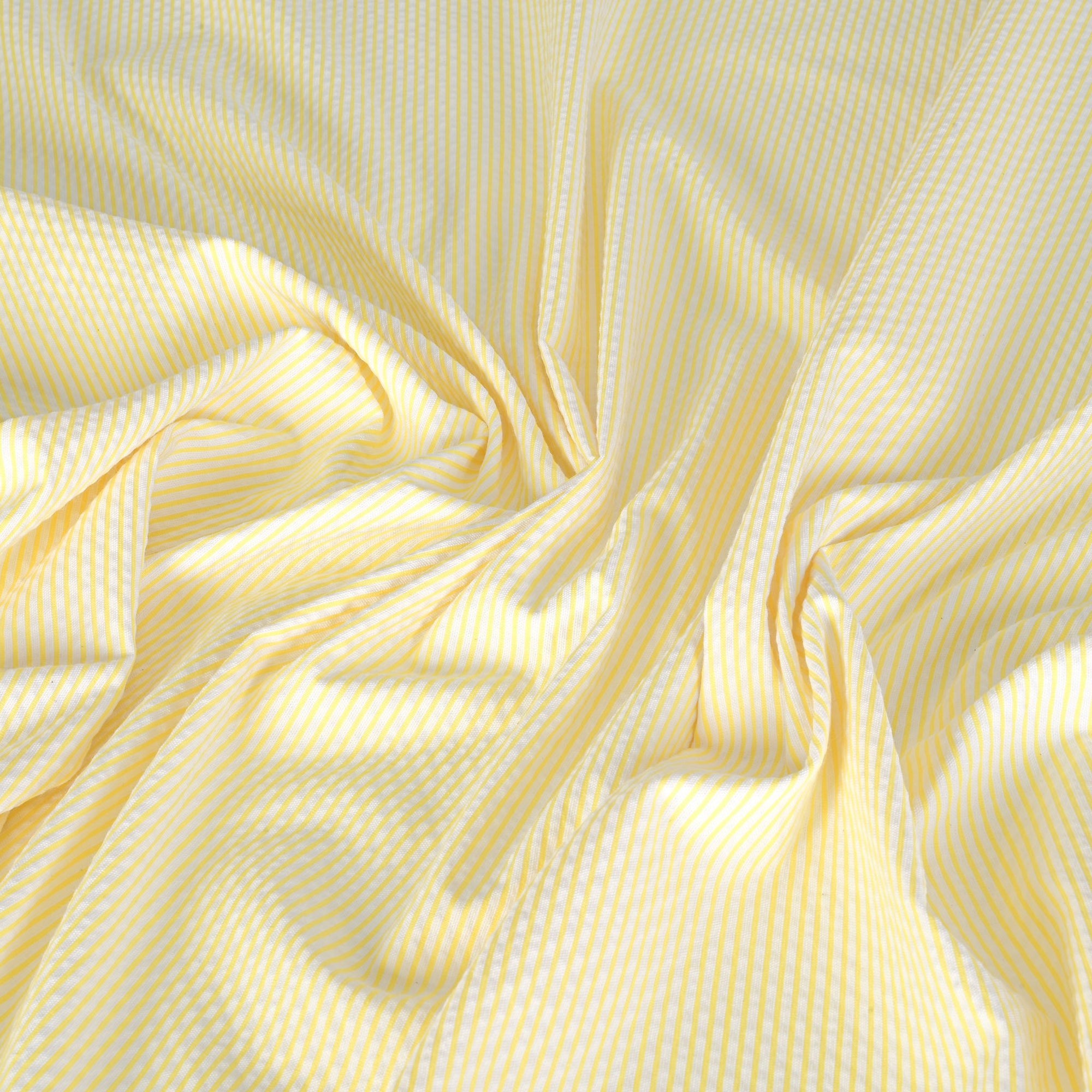 Yellow Striped Shirting Fabric 80158