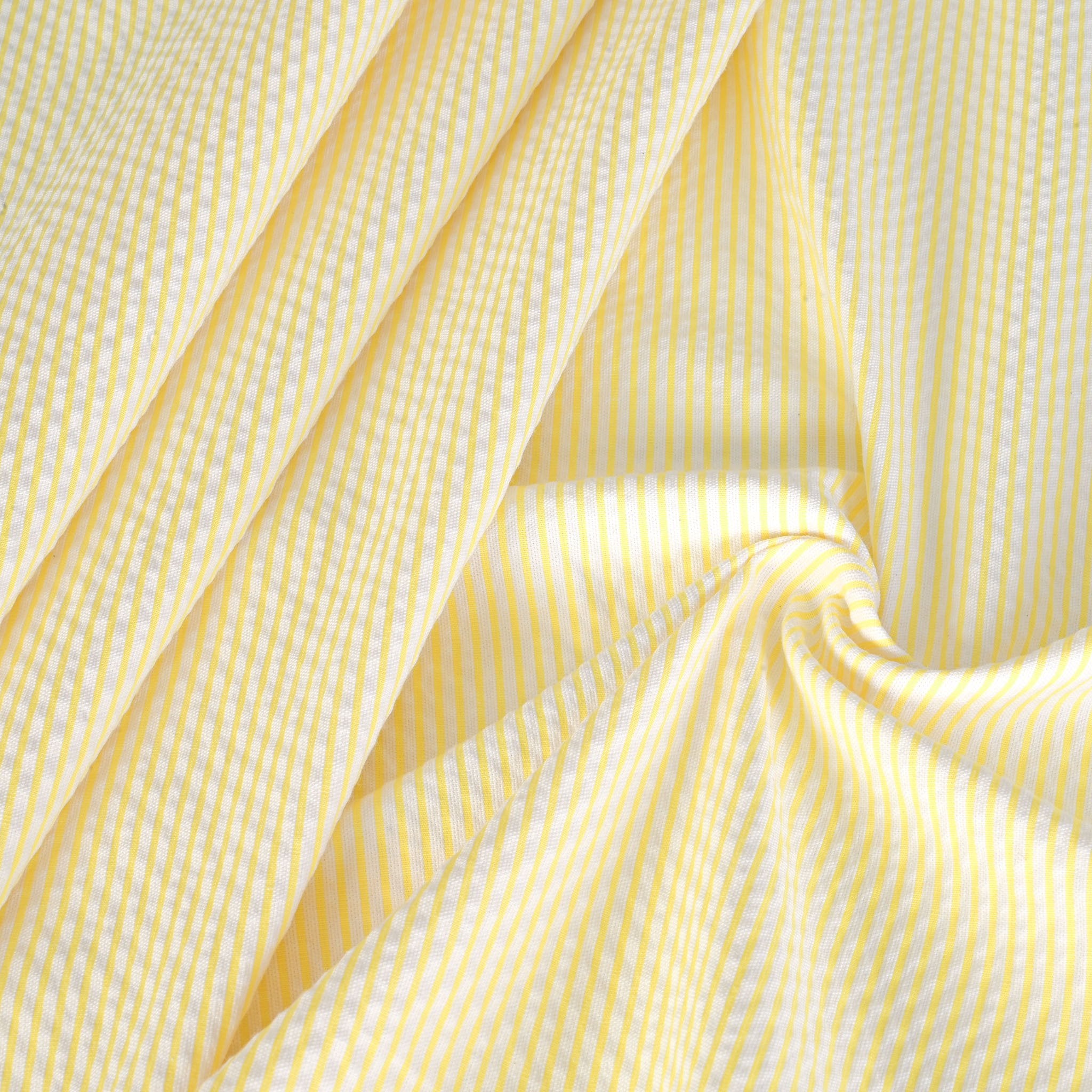Yellow Striped Shirting Fabric 80158