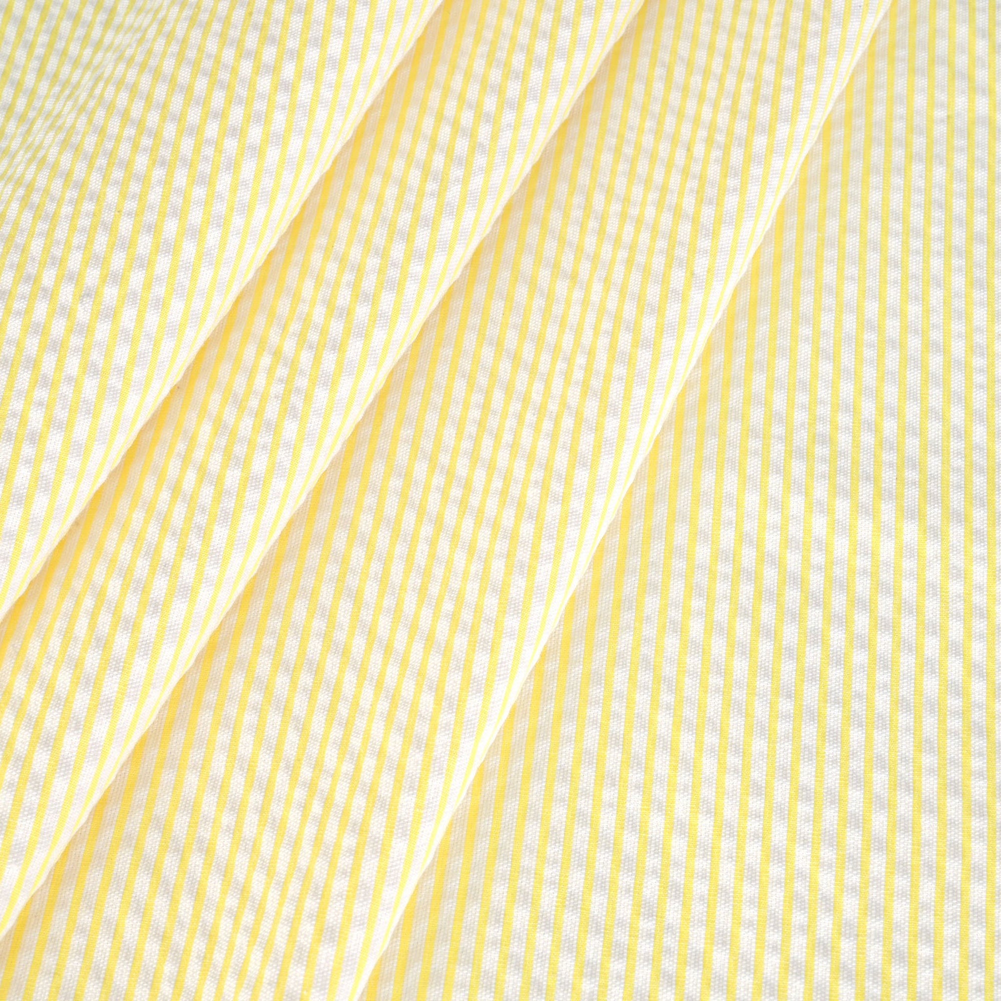 Yellow Striped Shirting Fabric 80158