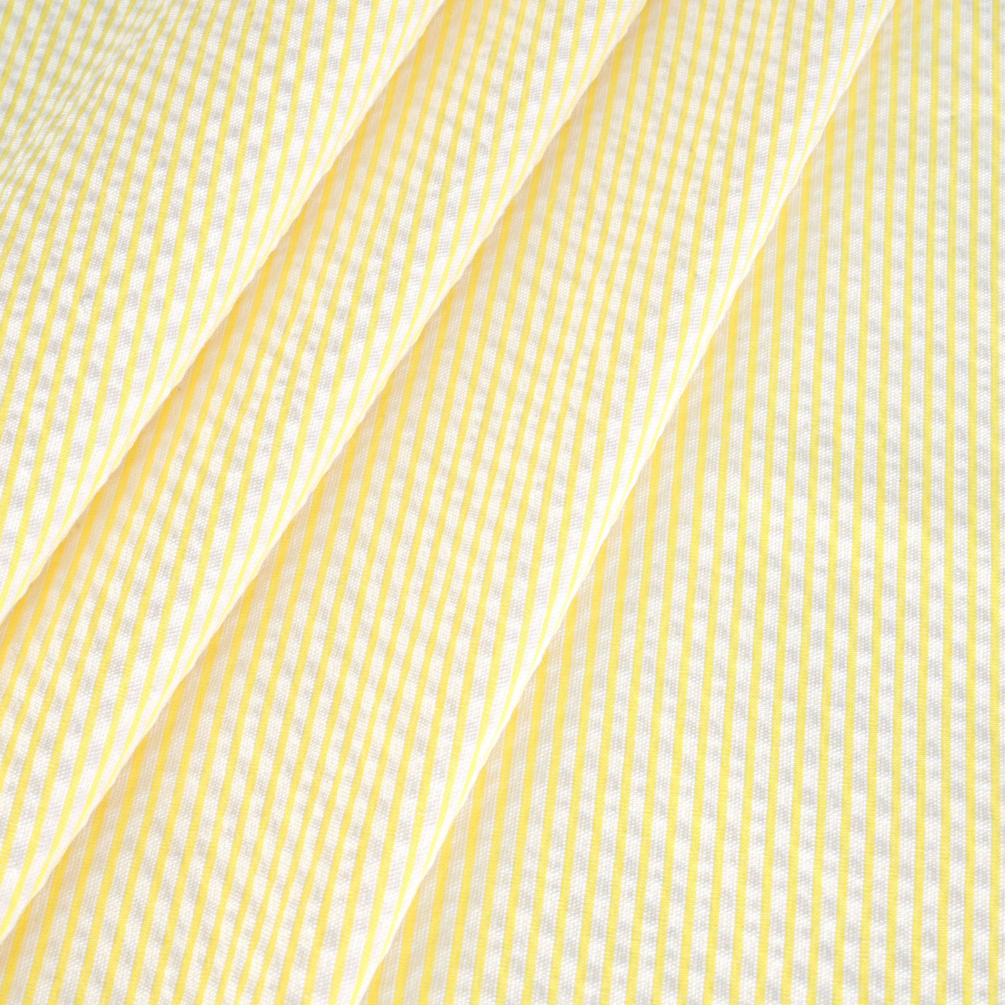 Yellow Striped Shirting Fabric 80158