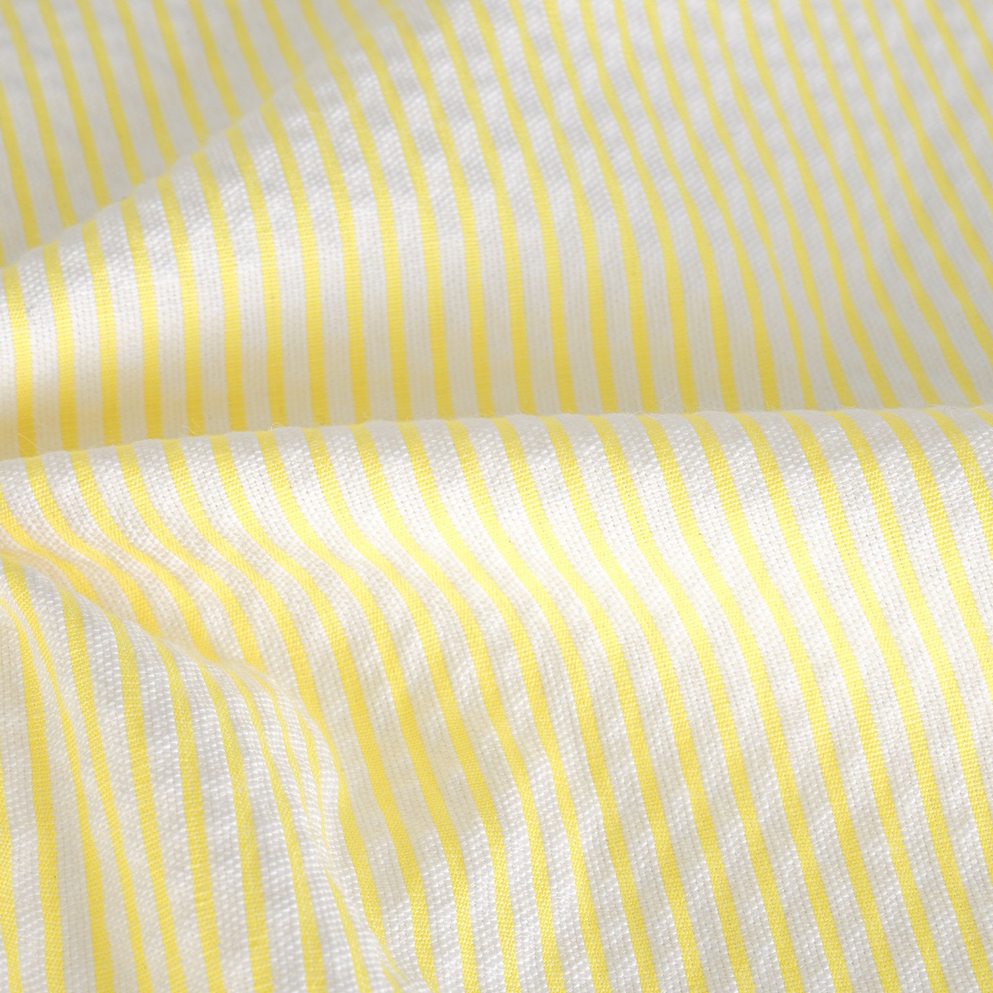 Yellow Striped Shirting Fabric 80158
