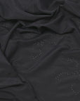 Black Poplin Floral Laser Pattern 44 - Fabrics4Fashion